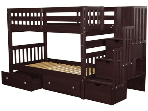 Bedz King Stairway Bunk Beds - UZIS Sports