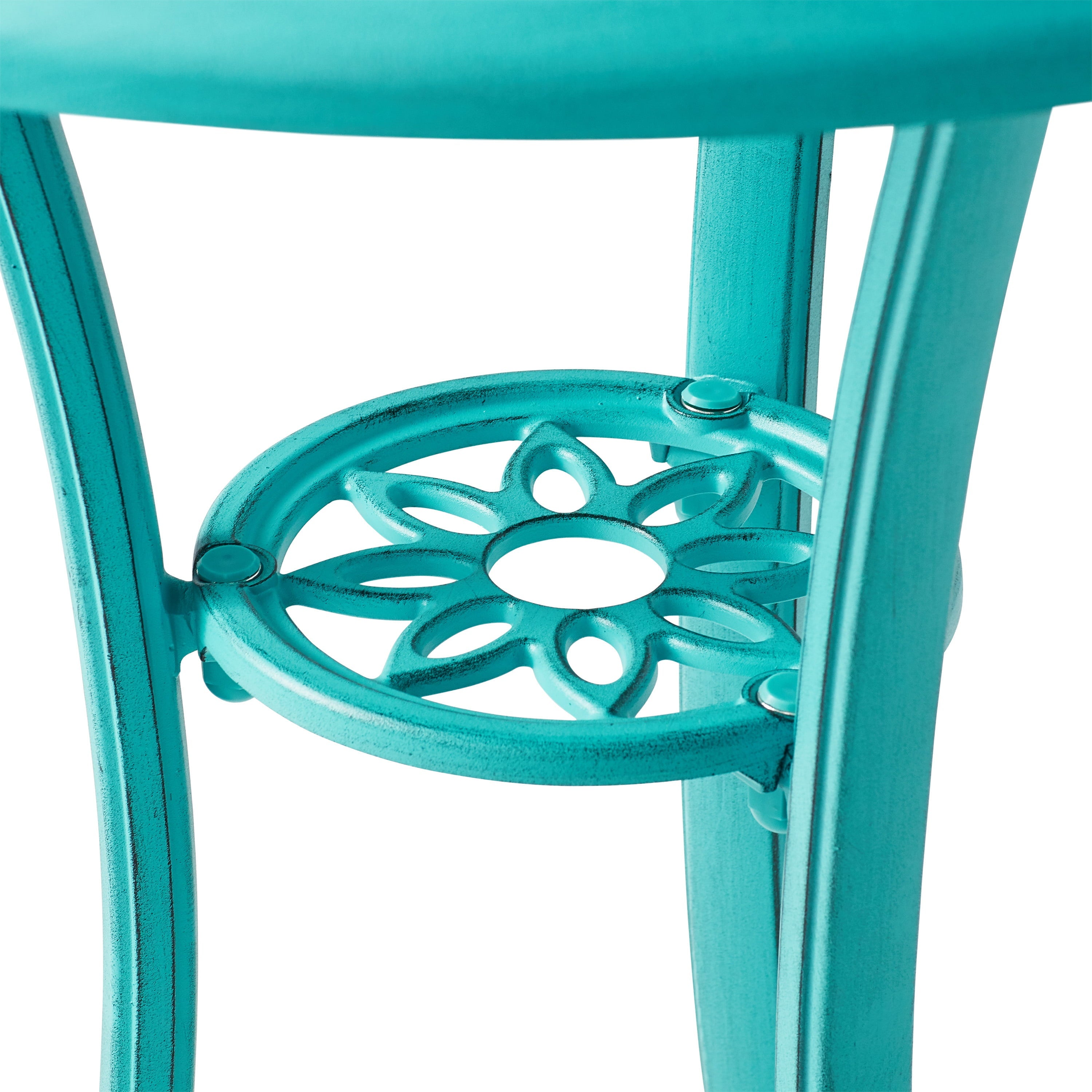 The Pioneer Woman Goldie 3-Piece Cast Aluminum Garden Bistro Set, Teal - UZIS Sports