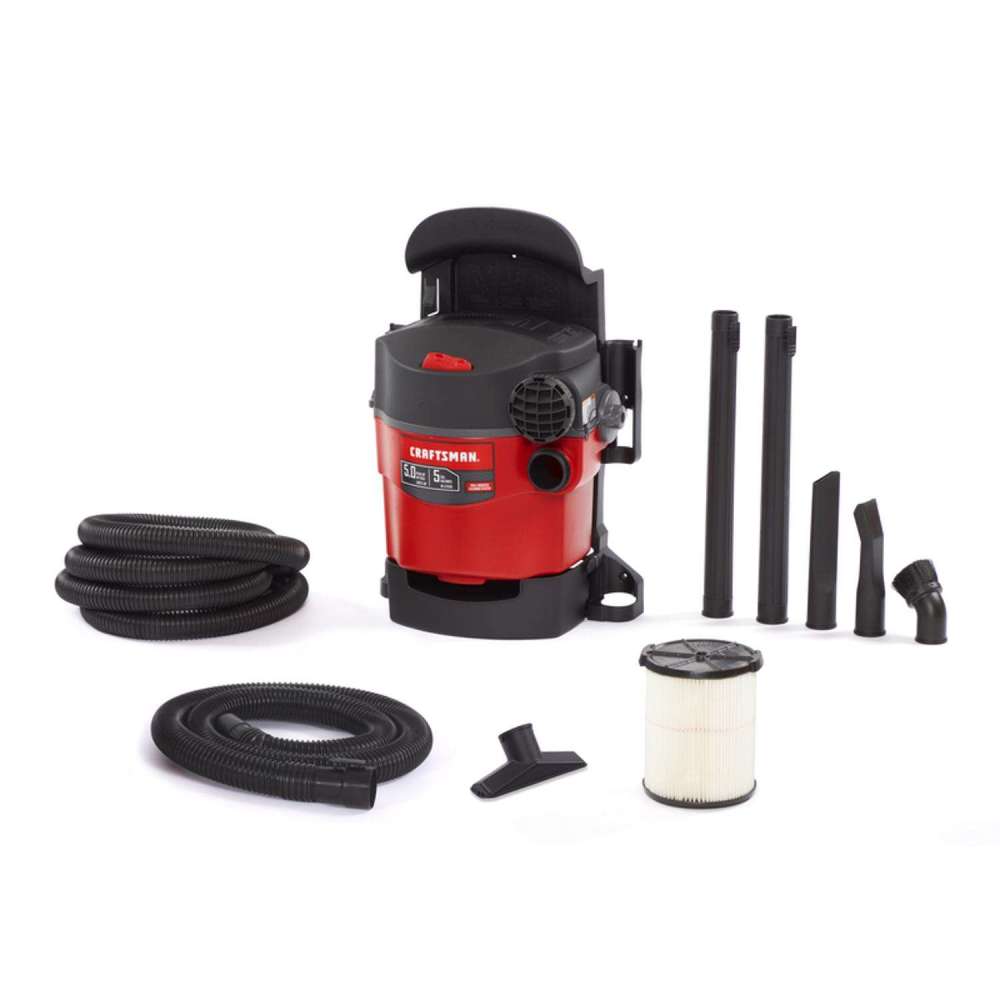 Craftsman Wet/Dry Vacuum 5 Gallon 120V 5HP Peak Wall Mounted - UZIS Sports