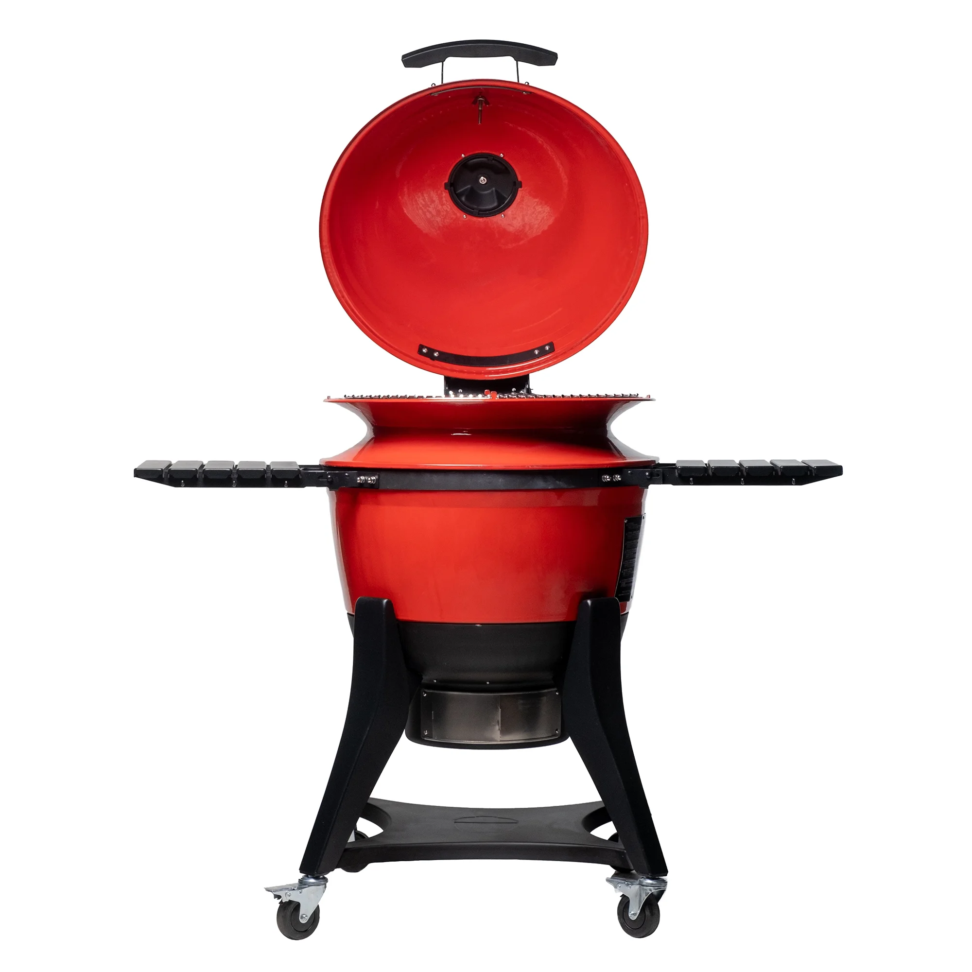 Kamado Joe Kettle Joe 22 in. Charcoal Grill in Red with Hinged Lid, Cart, and Side Shelves - UZIS Sports