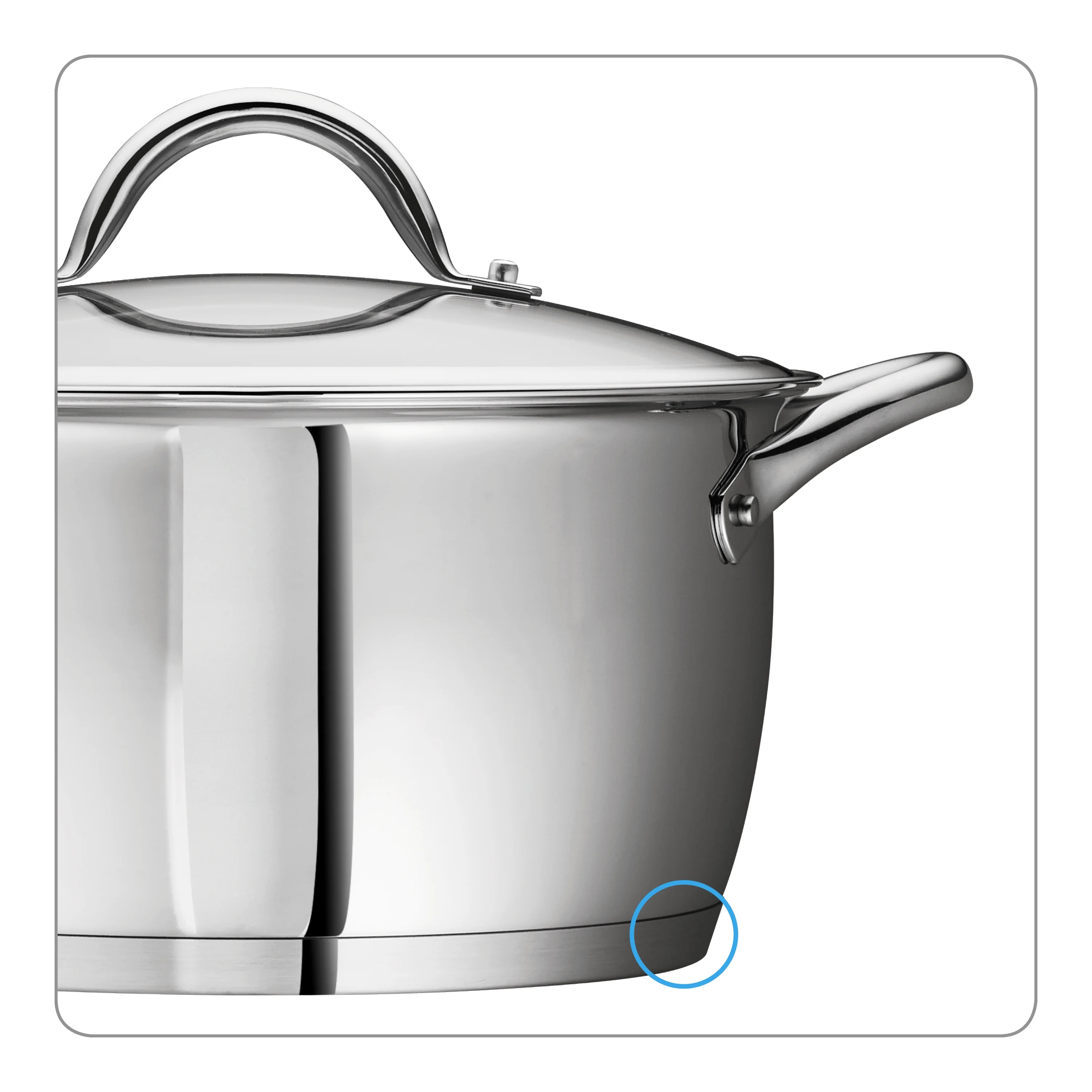 Tramontina Gourmet Stainless Steel Tri-Ply Base Cookware Set, 12 Piece - UZIS Sports