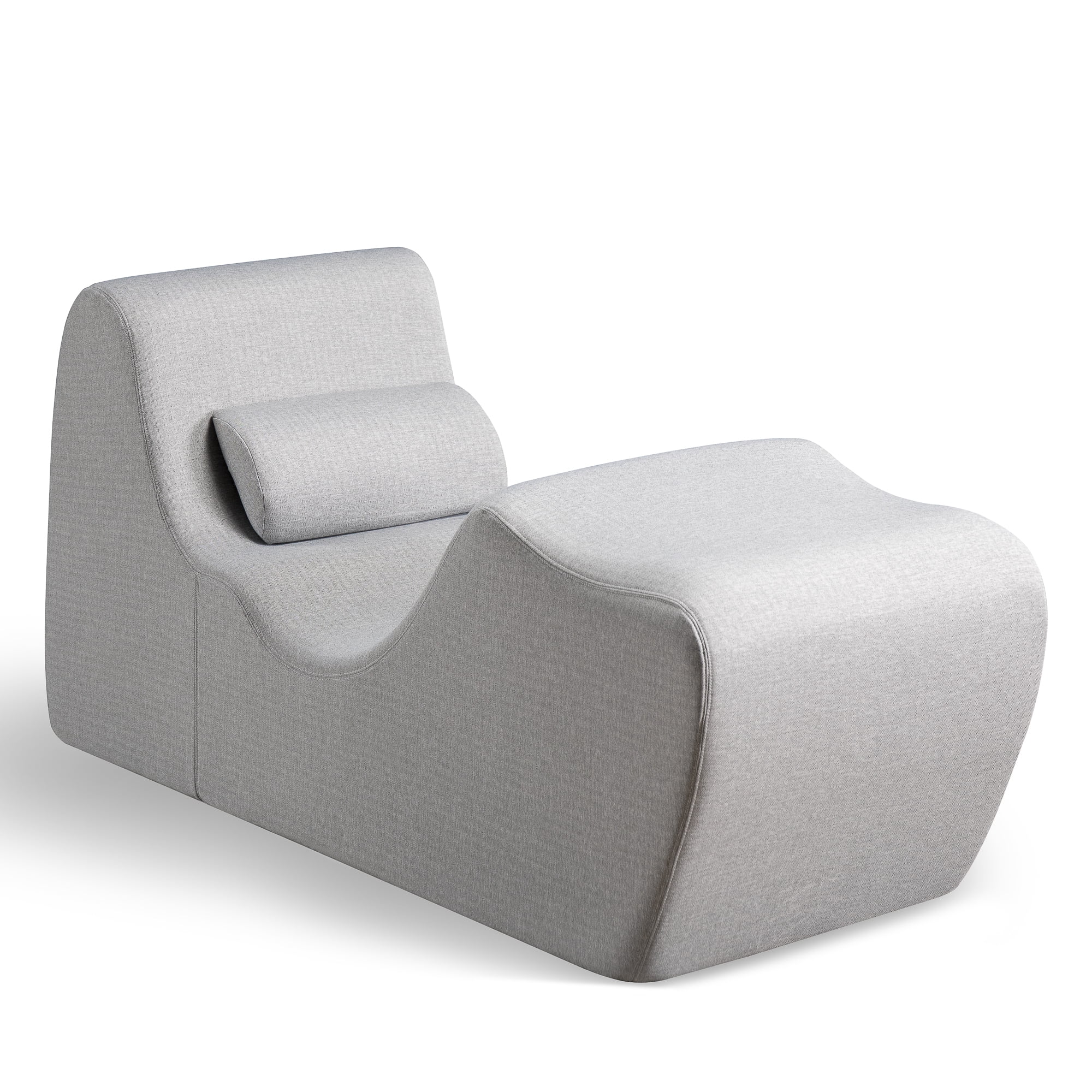 Zinus Lotus Zero Gravity Foam Indoor Chaise Lounger, Herringbone Light Grey - UZIS Sports