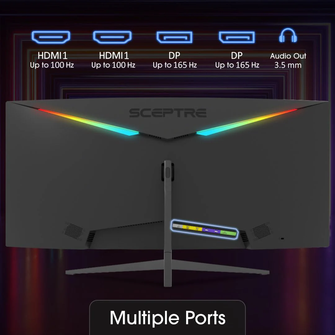 Sceptre 34 Inch 165Hz Curved Ultrawide WQHD Monitor - UZIS Sports