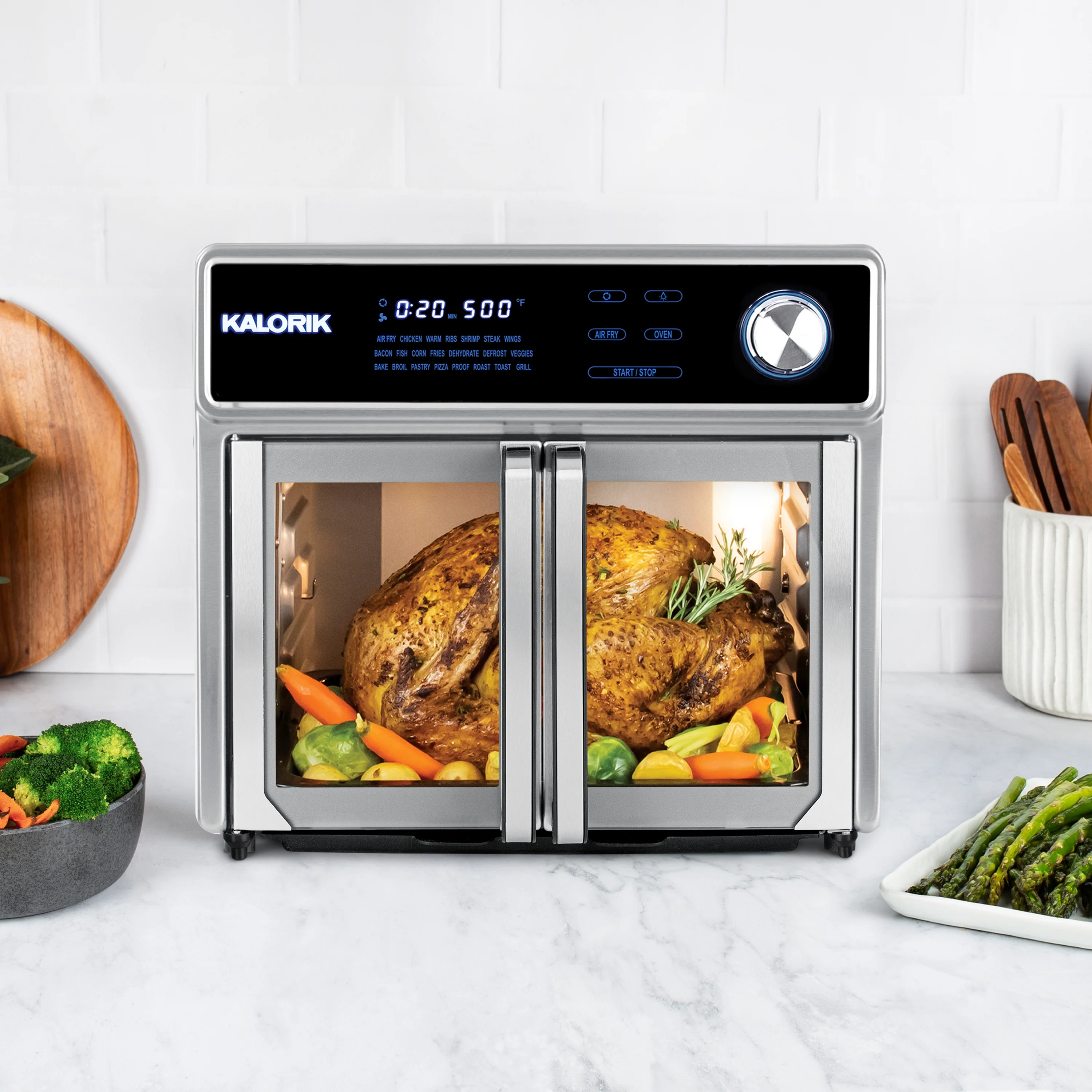 Kalorik Maxx® 26 Qt Digital Air Fryer Oven Grill, Stainless Steel - UZIS Sports
