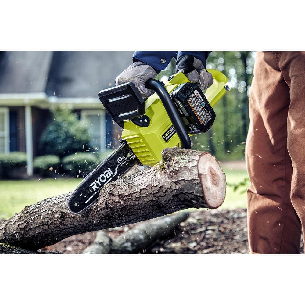 ONE+ HP 18V Brushless 10 in. Battery Chainsaw with 4.0 Ah Battery and Charger P2520 - UZIS Sports