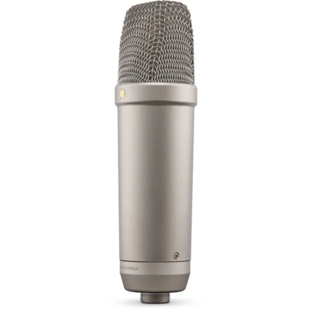 Rode NT1 (Silver)5th Generation Hybrid Studio Condenser Microphone Bundle with Mic Stand with Fixed Boom - UZIS Sports