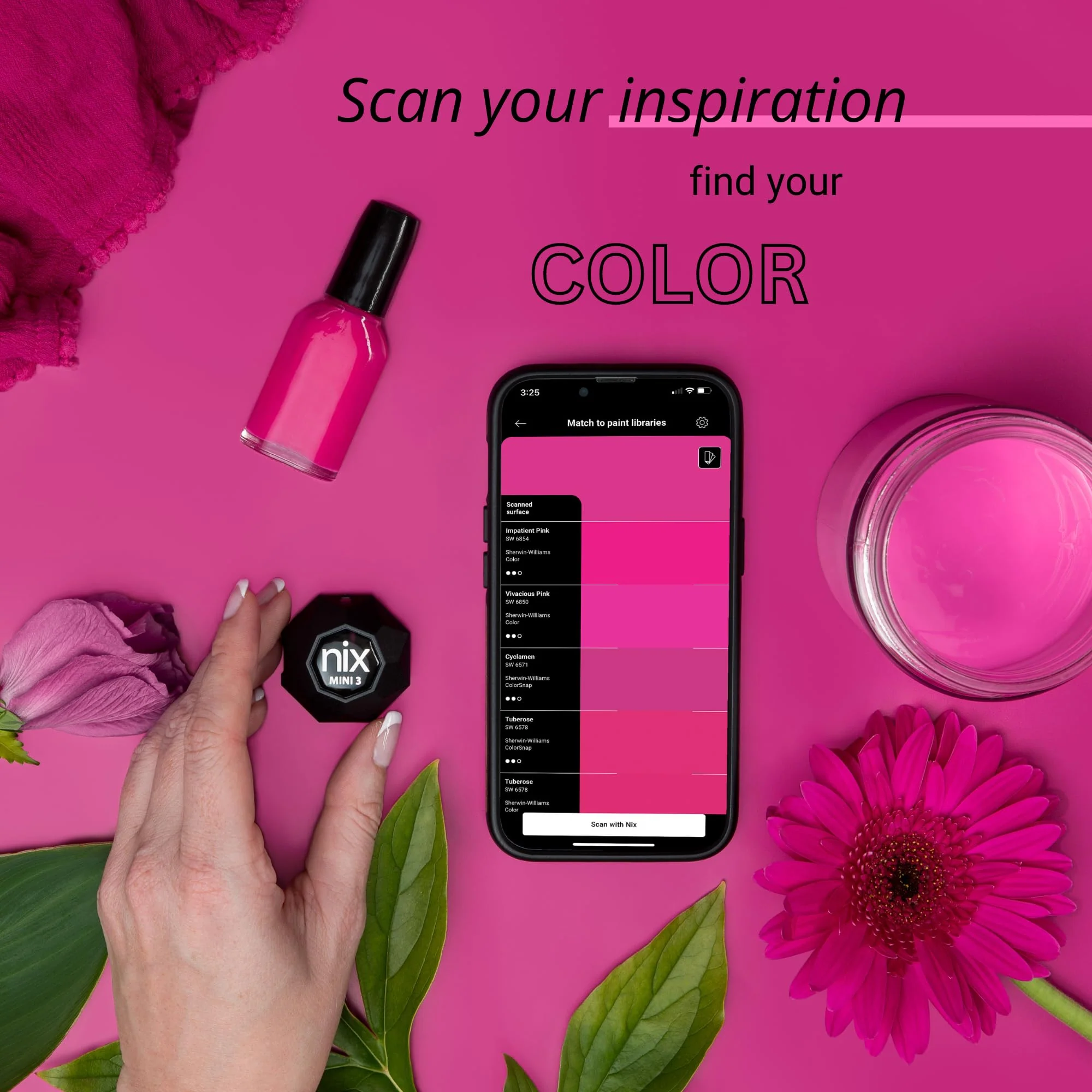 Nix Mini 3 Color Sensor Colorimeter, Portable Color Matching Tool - UZIS Sports
