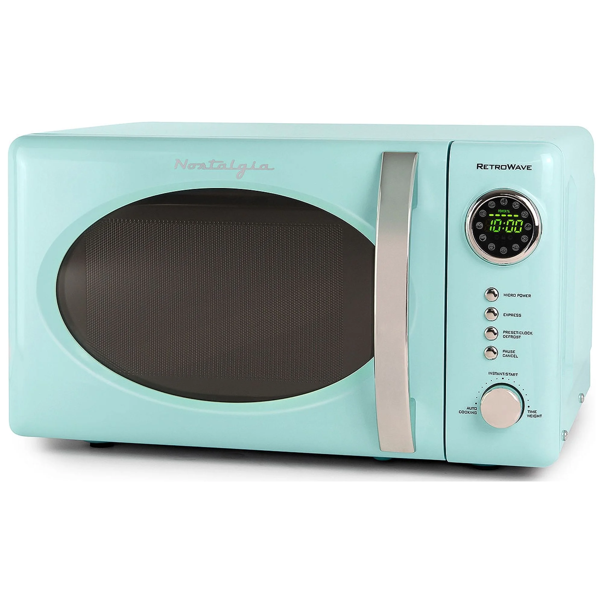 Nostalgia 0.7 Cu. ft. 700-Watt Countertop Microwave Oven, Aqua, RMO7AQ - UZIS Sports
