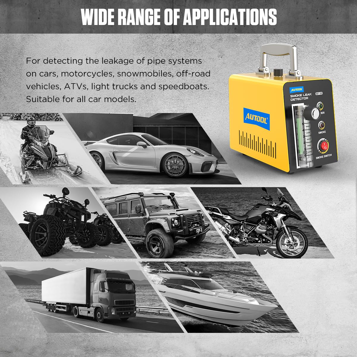 AUTOOL Smoke Machine Automotive Leak Detector - UZIS Sports