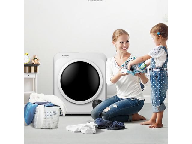 Costway 1700W Portable Clothes Dryer Electric Tumble Laundry Dryer Stainless Steel Tub 13.2 lbs /3.22 Cu.Ft - UZIS Sports