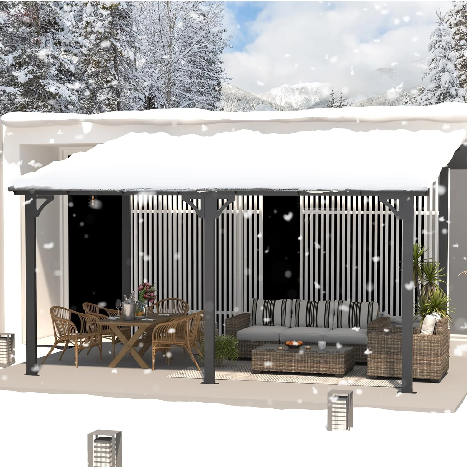 AECOJOY 14' x 10' Gazebo for Patio with Roof - UZIS Sports