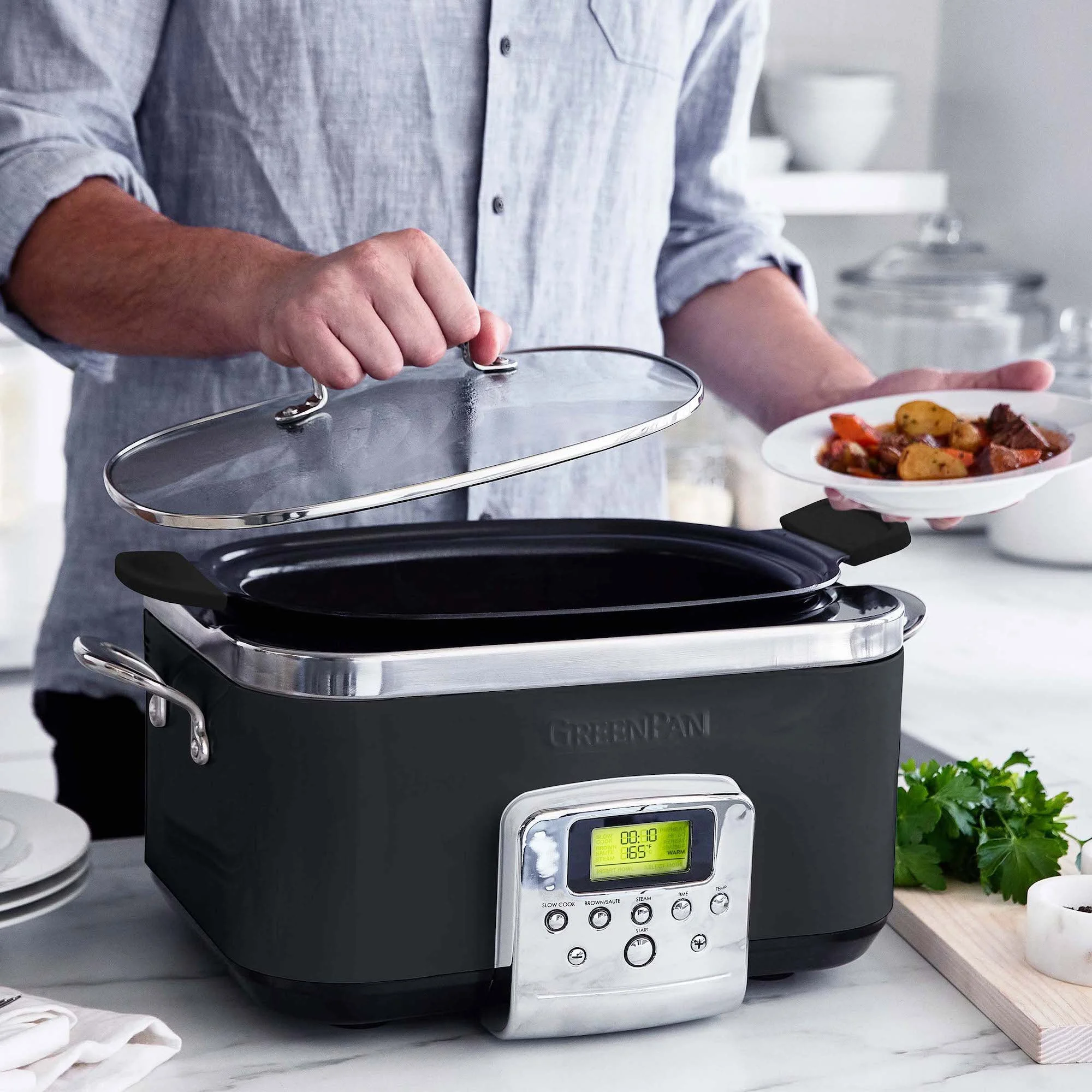 Elite 8-In-1 Programmable 6QT Electric Slow Cooker by Greenpan - UZIS Sports