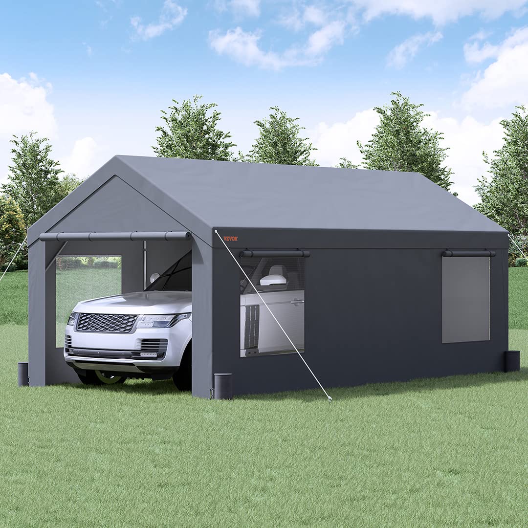 VEVOR Carport 10x20ft, Car Canopy Portable Garage - UZIS Sports
