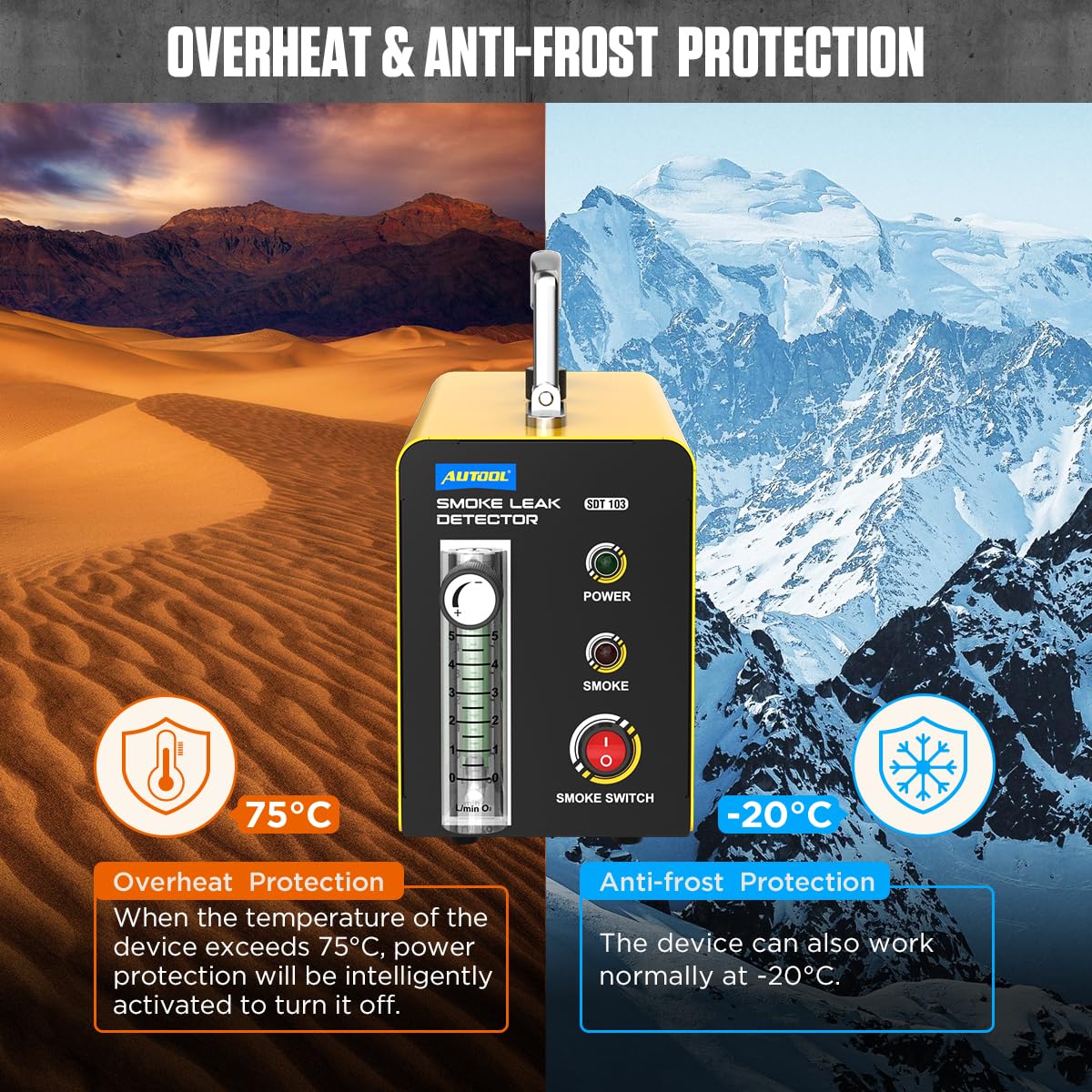 AUTOOL Smoke Machine Automotive Leak Detector - UZIS Sports