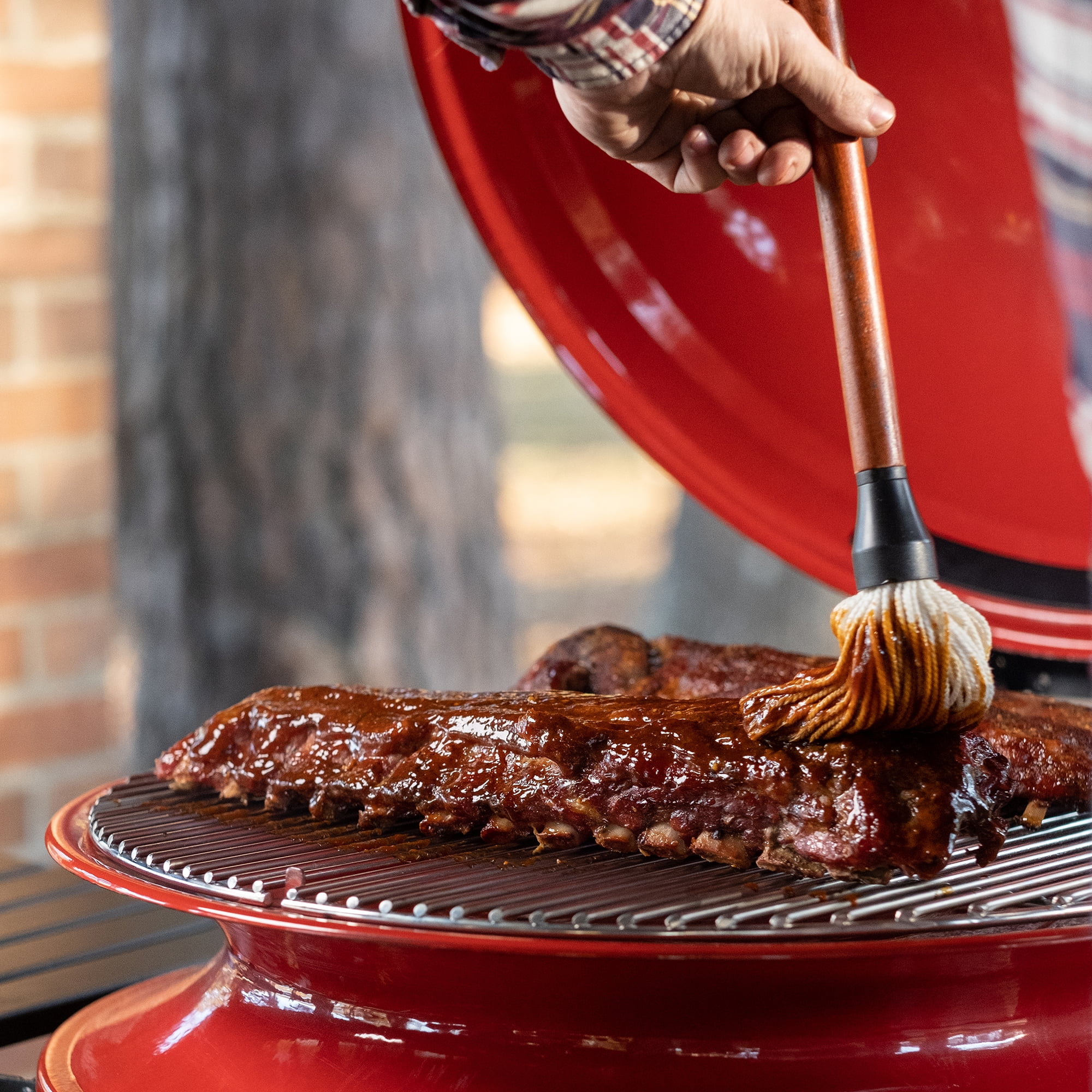 Kamado Joe Kettle Joe 22 in. Charcoal Grill in Red with Hinged Lid, Cart, and Side Shelves - UZIS Sports