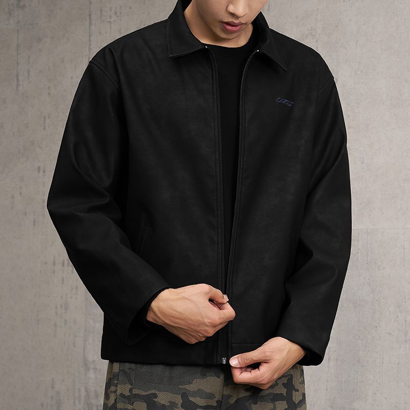 UZIS Premium Faux Suede Athletic Jacket - Fall/Winter Relaxed Fit Basketball Coat - UZIS Sports