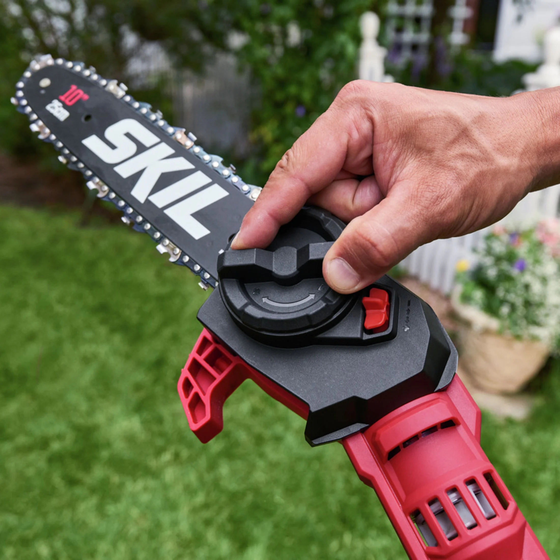 SKIL PS4561C-10 PWR CORE 40 Brushless 40V 10Ft. Long 10-in. Pole Saw Kit w/2.5Ah Battery & Charger - UZIS Sports