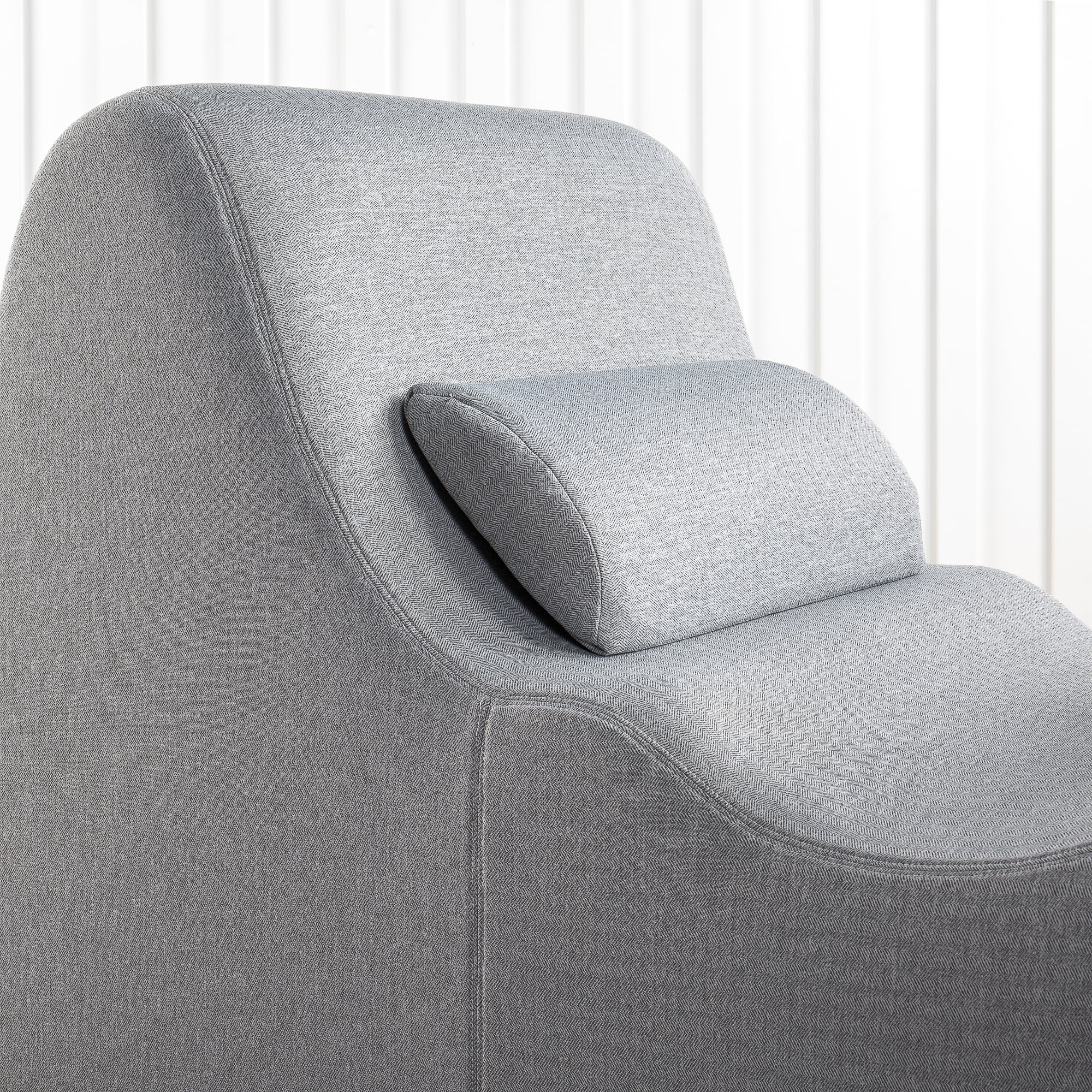 Zinus Lotus Zero Gravity Foam Indoor Chaise Lounger, Herringbone Light Grey - UZIS Sports
