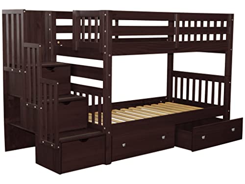 Bedz King Stairway Bunk Beds - UZIS Sports