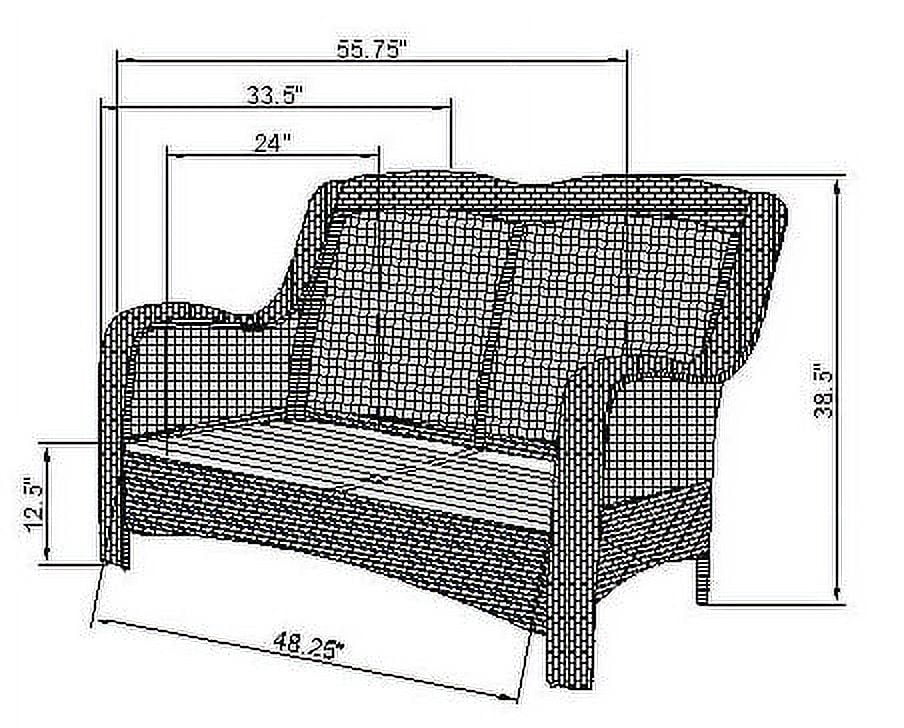 Better Homes & Gardens Ravenbrooke 4-Piece Outdoor Wicker Swivel Chair Conversation Set, Green - UZIS Sports