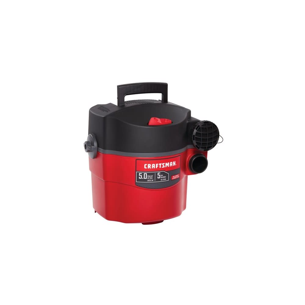 Craftsman Wet/Dry Vacuum 5 Gallon 120V 5HP Peak Wall Mounted - UZIS Sports