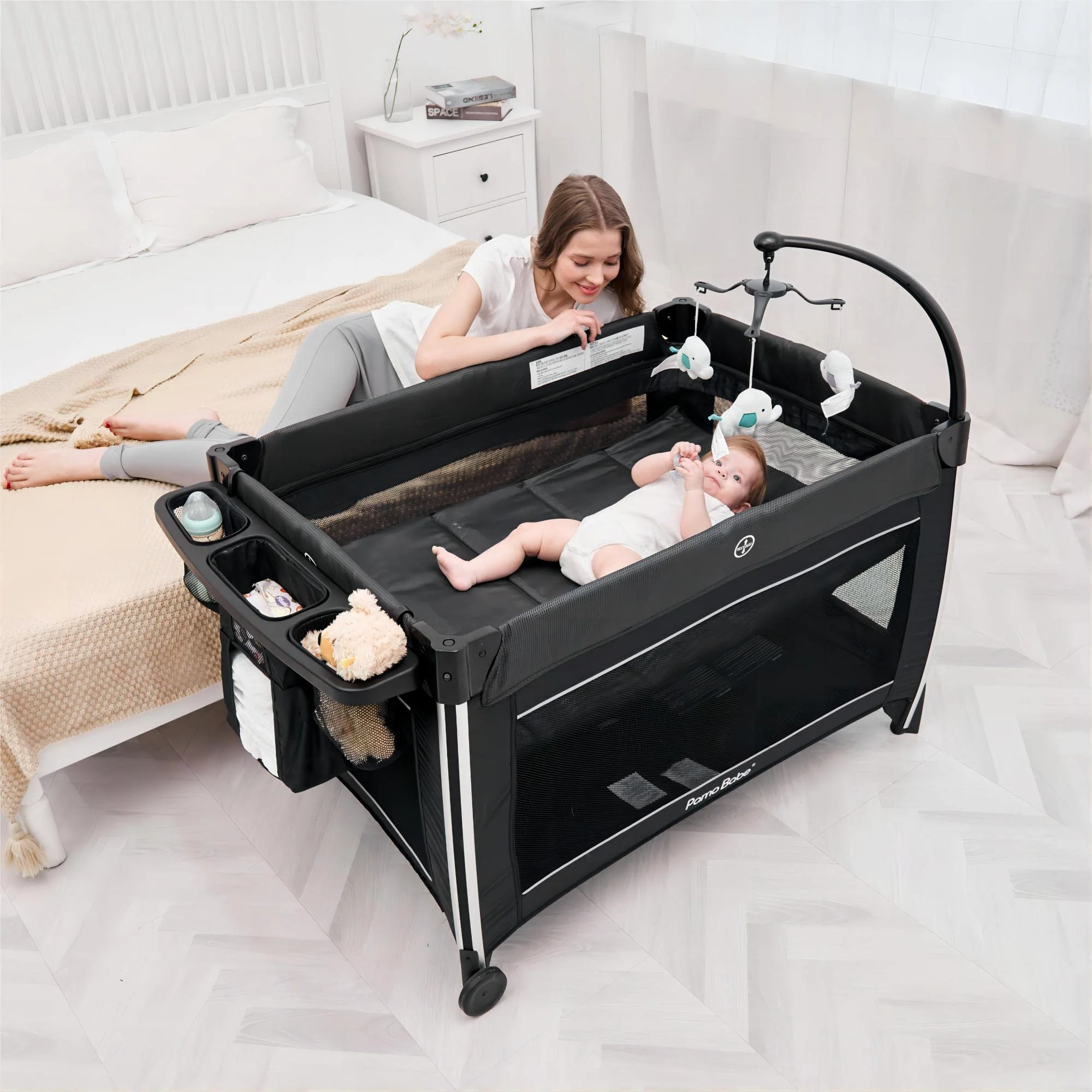 Pamo Babe 4 in 1 Portable Baby Crib Deluxe Nursery Center - UZIS Sports