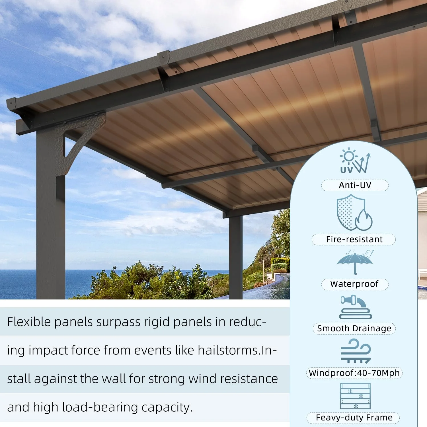 AECOJOY 14' x 10' Gazebo for Patio with Roof - UZIS Sports