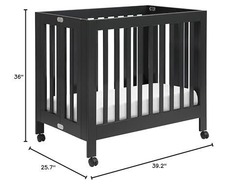 Babyletto Origami Mini Crib Black - UZIS Sports