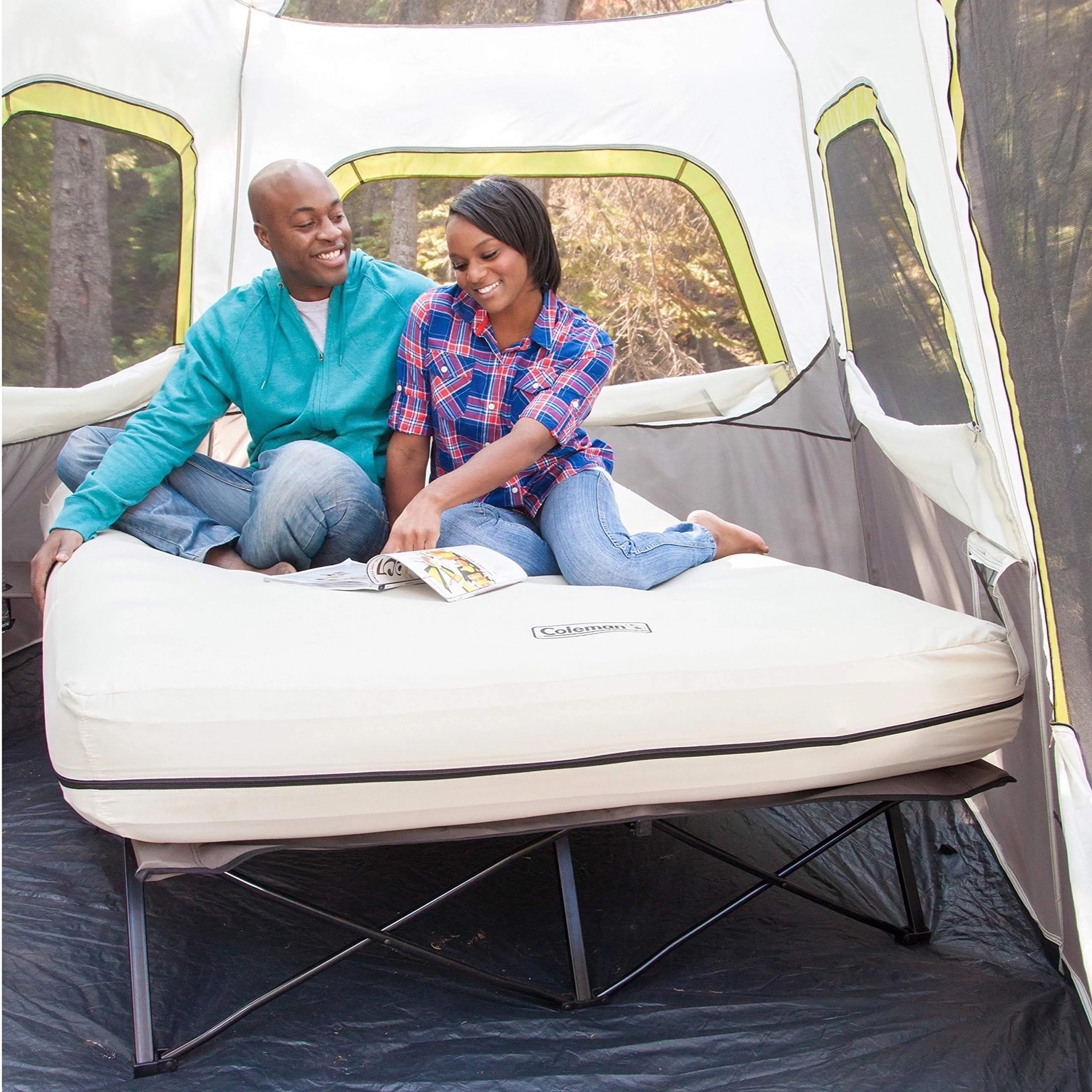 Coleman Camping Cots for Adults with Camping Air Mattress - UZIS Sports