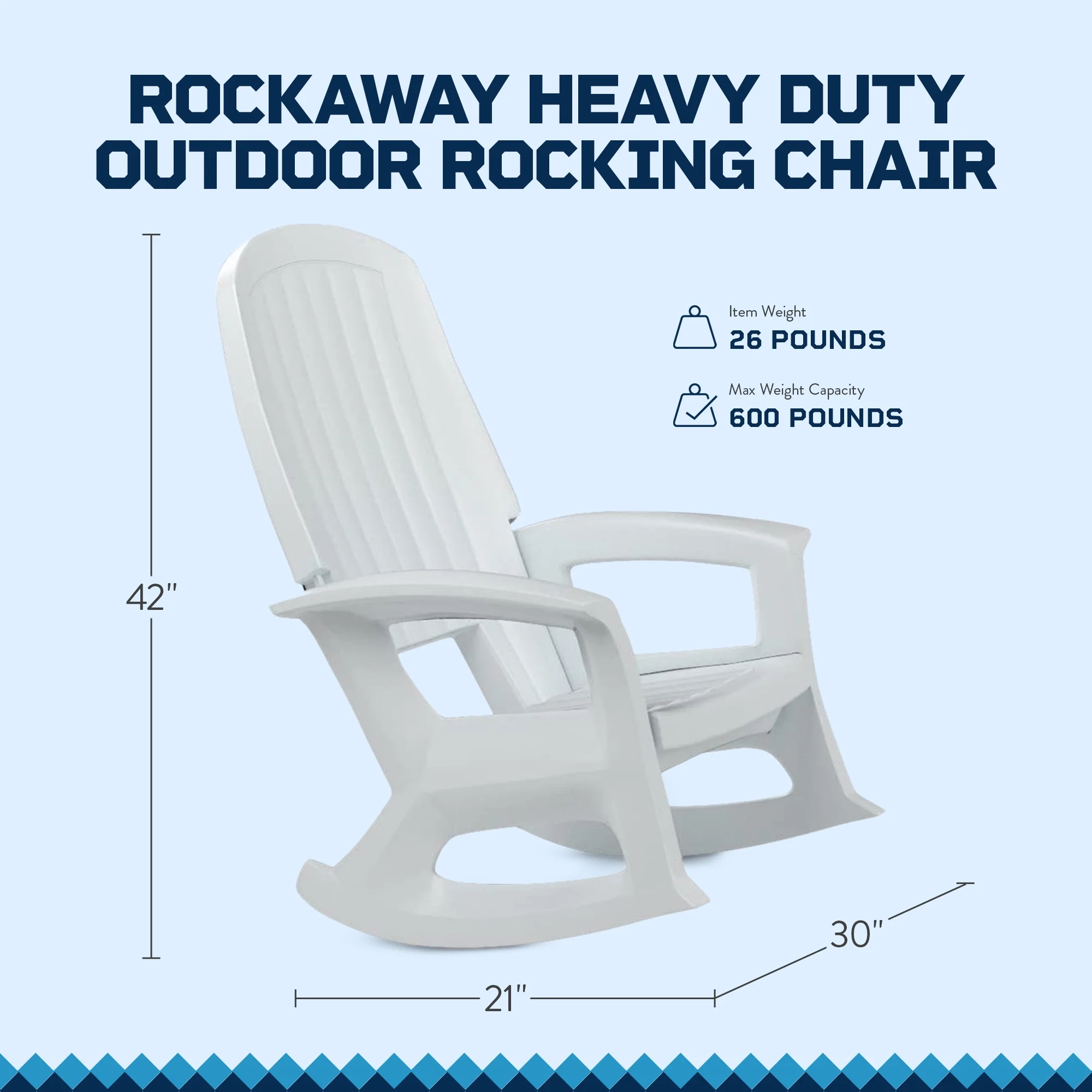 Semco Rockaway Plastic Rocking Chair - UZIS Sports