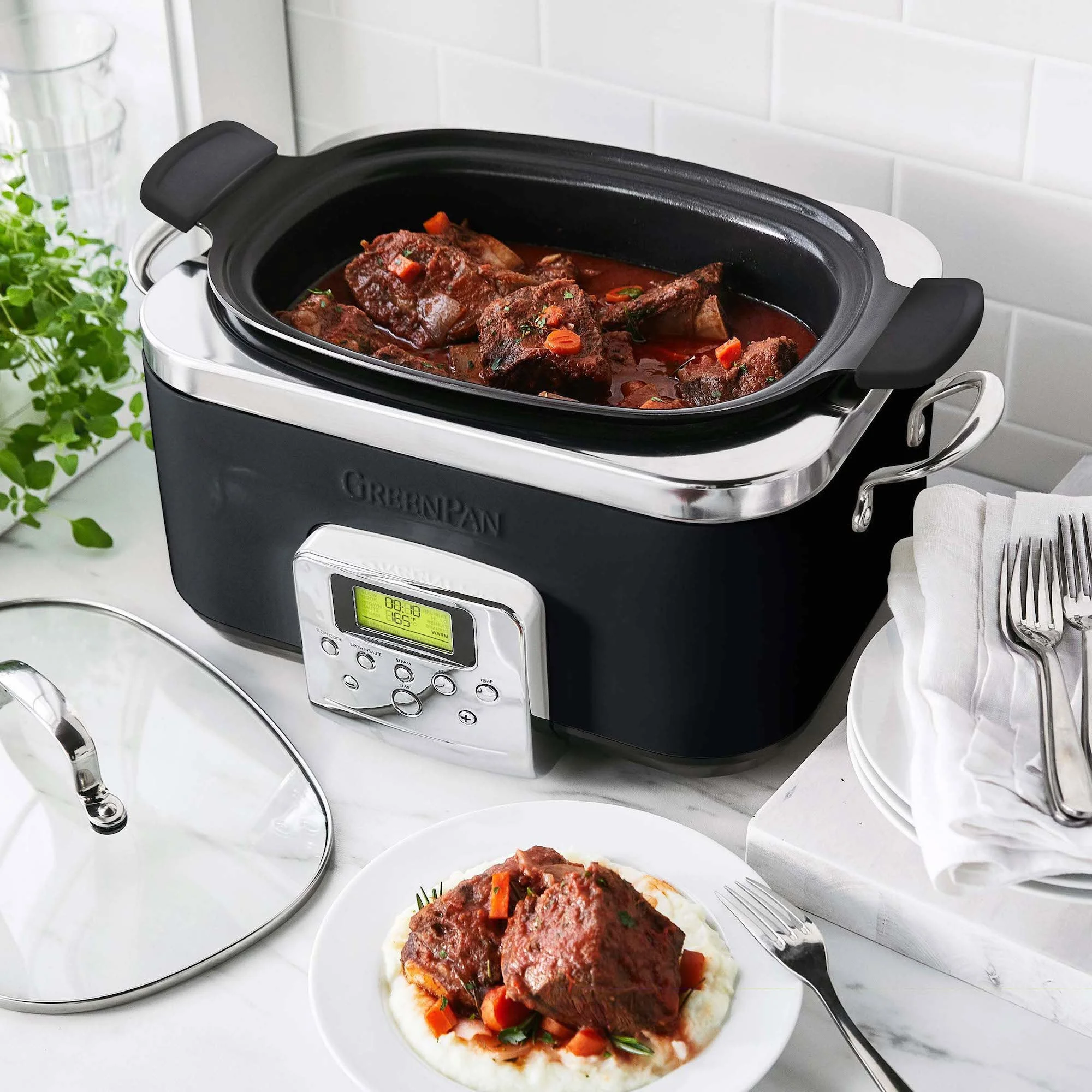 Elite 8-In-1 Programmable 6QT Electric Slow Cooker by Greenpan - UZIS Sports