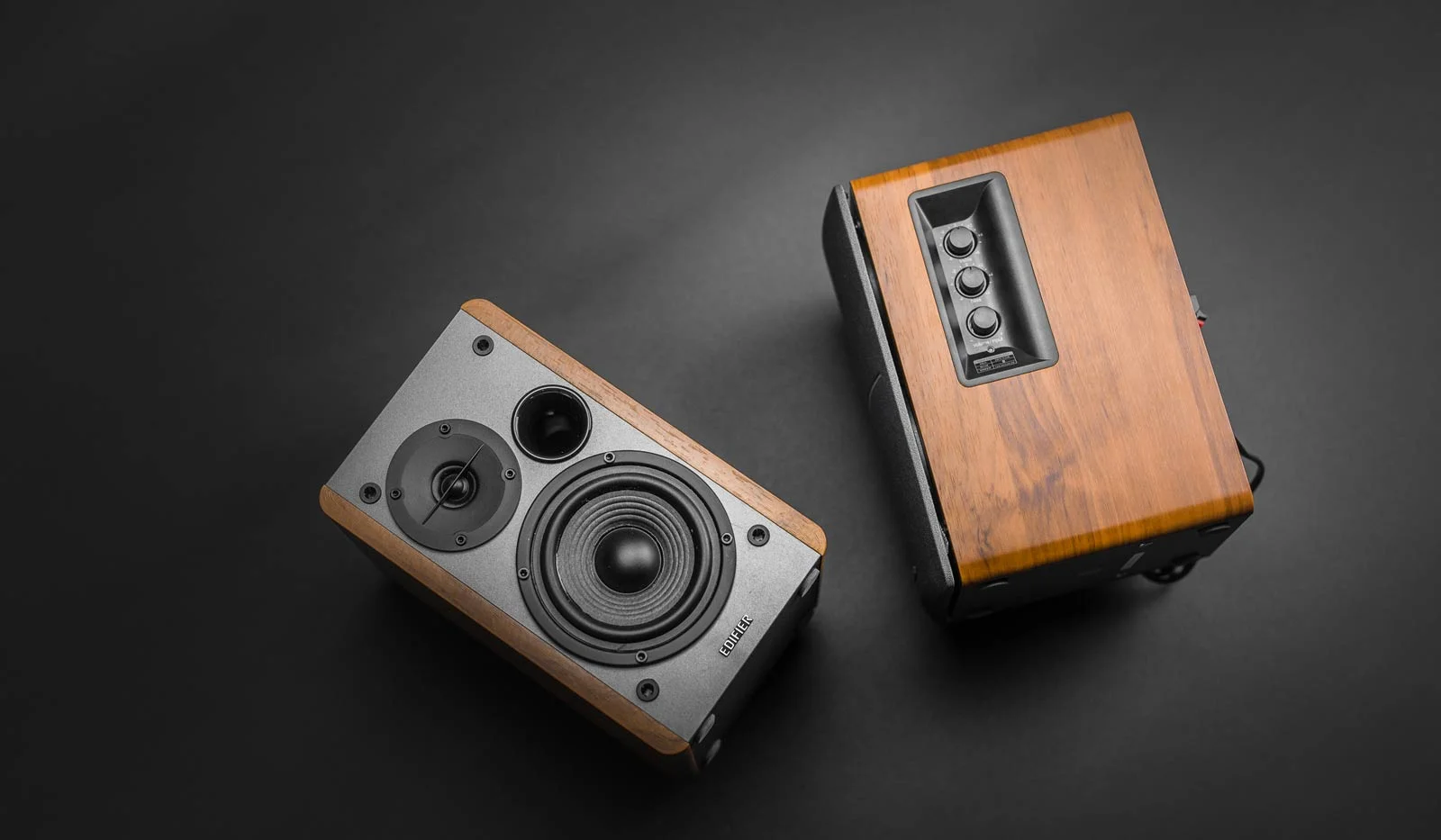 Edifier R1280DB Powered Bluetooth Bookshelf Speakers - Optical Input - Wireless Studio Monitors - 4 Inch Near Field Speaker - 42w RMS - Wood Grain - UZIS Sports