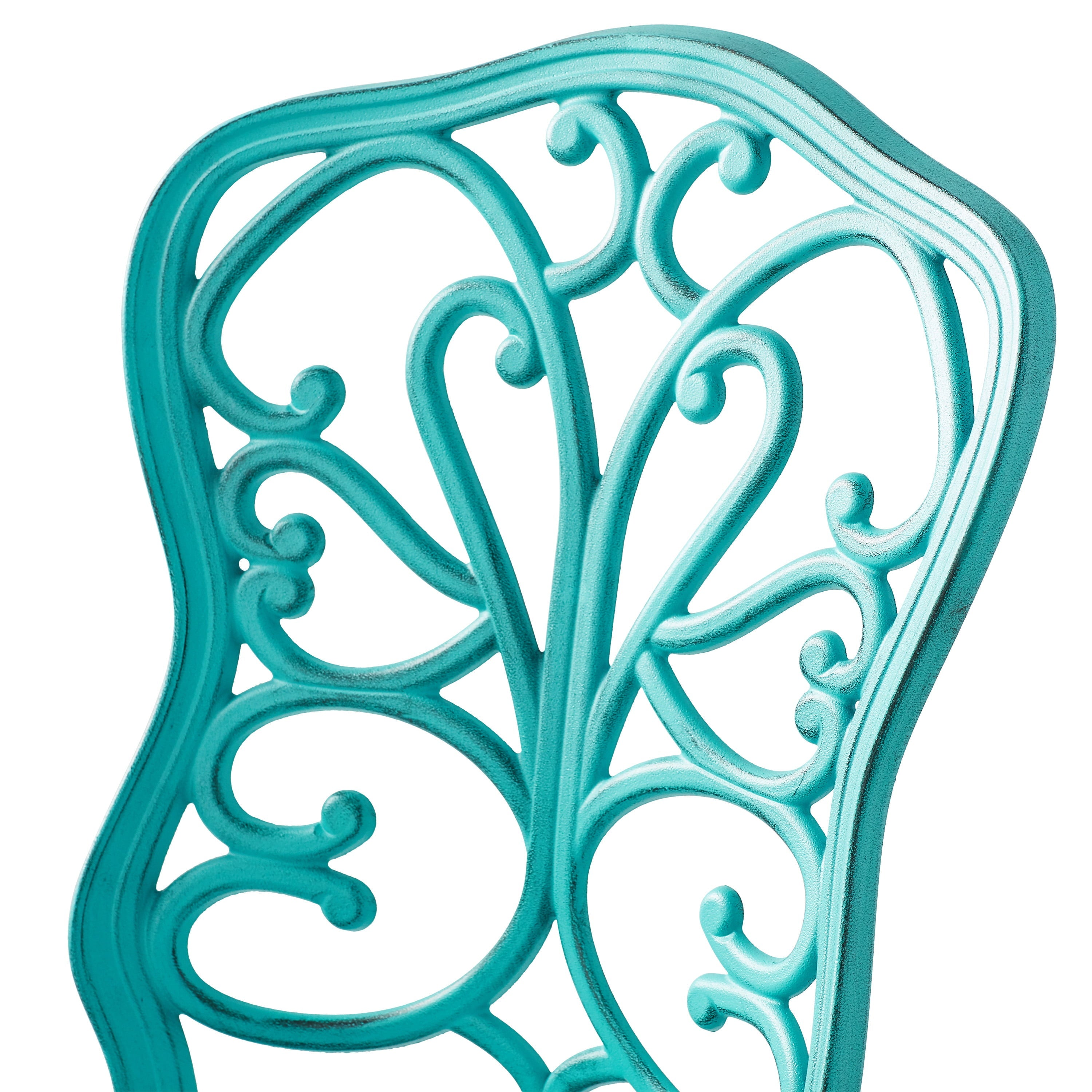 The Pioneer Woman Goldie 3-Piece Cast Aluminum Garden Bistro Set, Teal - UZIS Sports