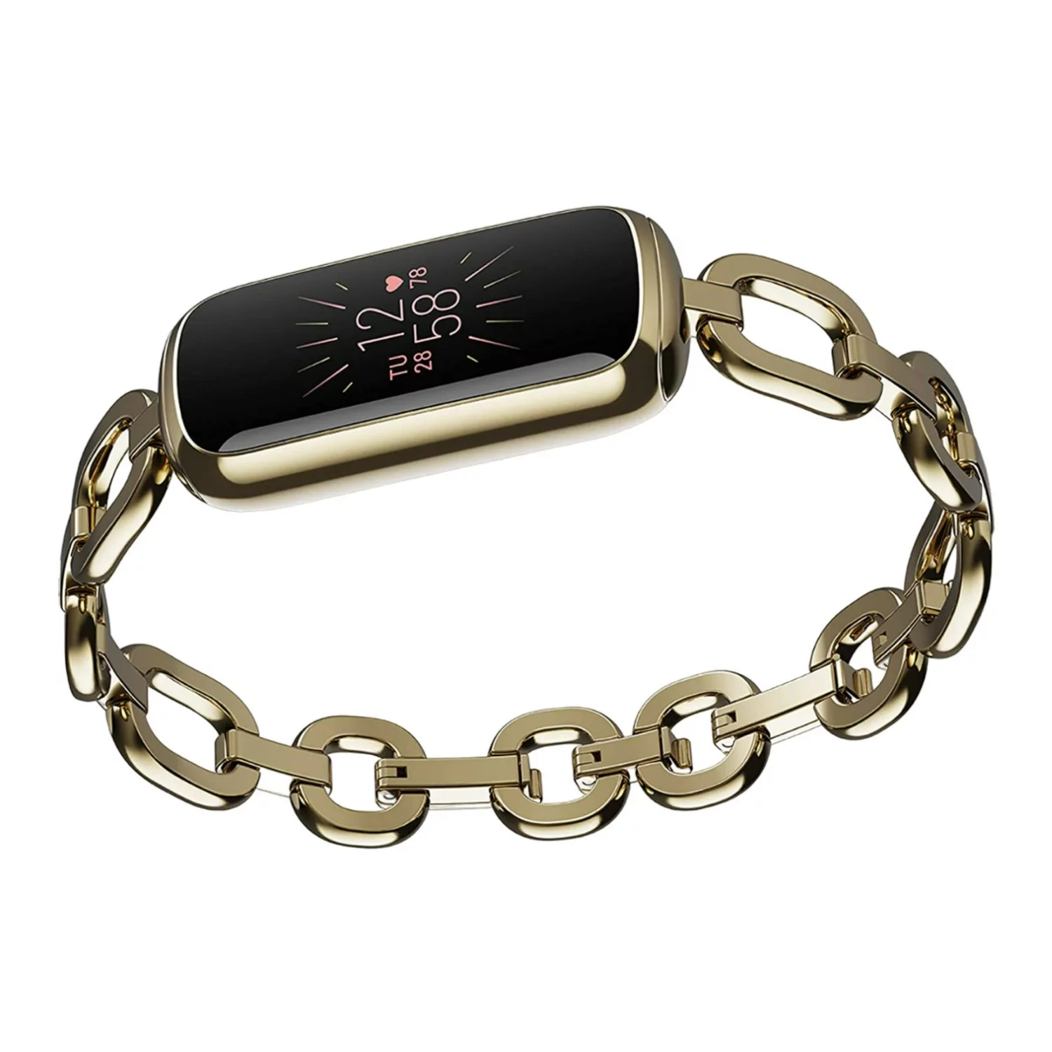 Fitbit Luxe - Gorjana Special Edition - soft gold stainless steel - activity tracker with Parker link bracelet - stainless steel - gold - Bluetooth - UZIS Sports