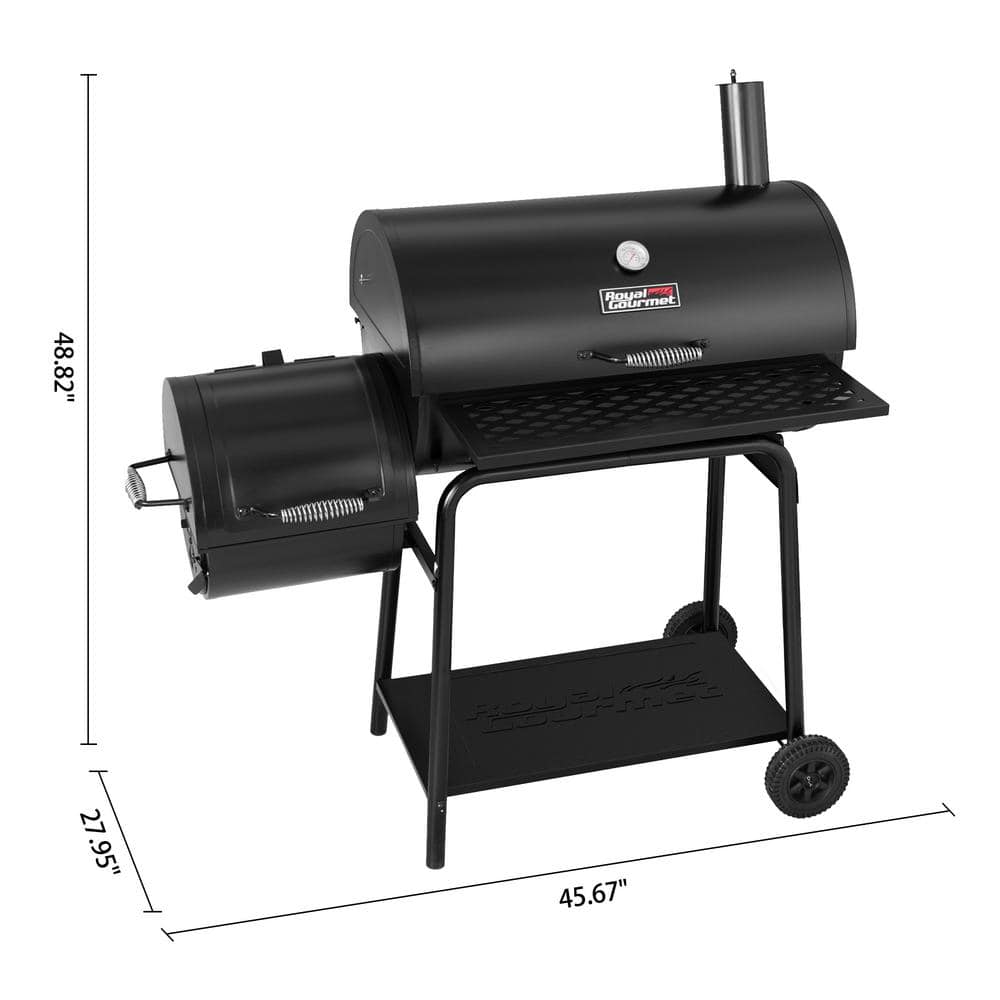 Royal Gourmet 30 in. Charcoal Grill with Offset Smoker CC1830F - UZIS Sports