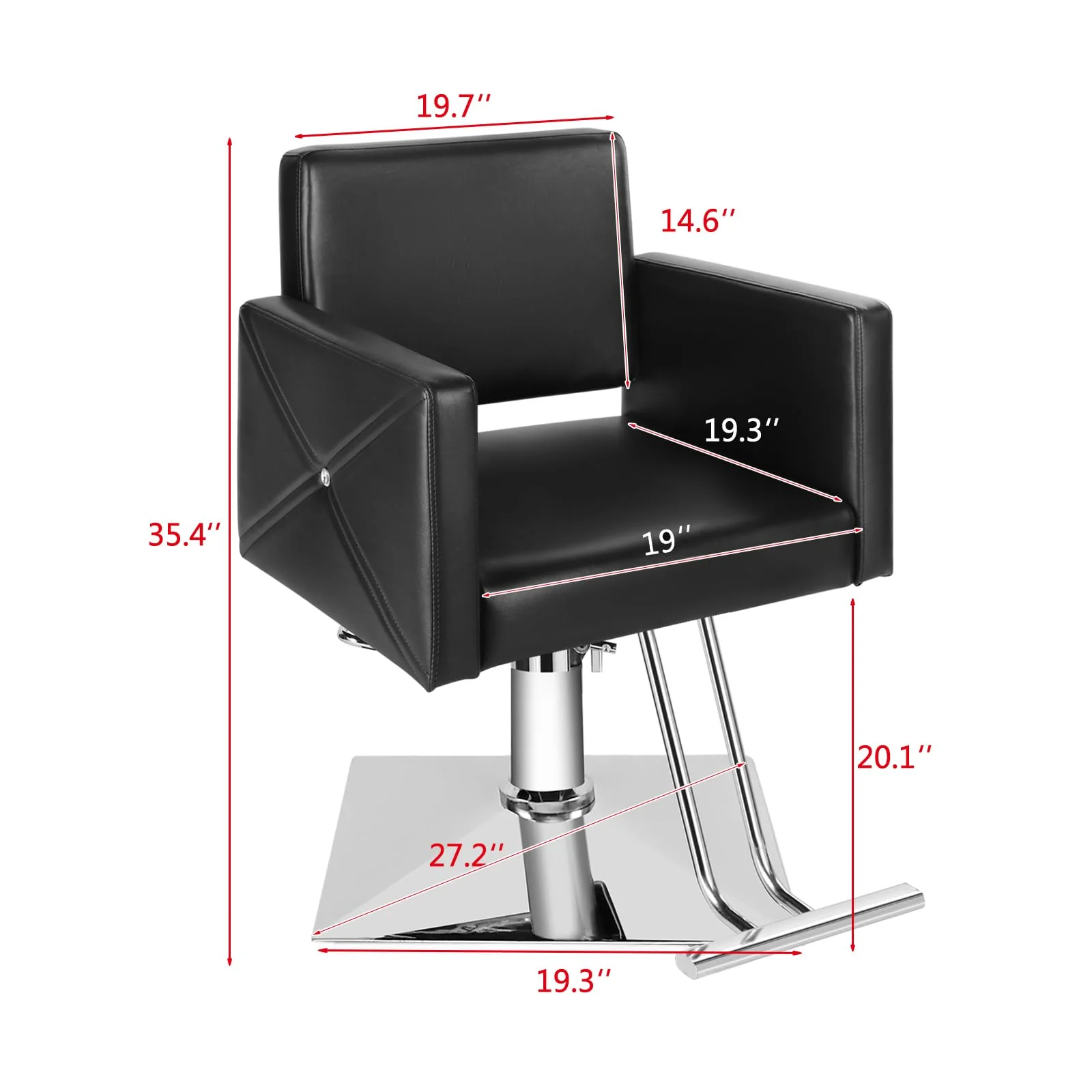 Salon Chair for Hair Stylist with Heavy Duty Hydraulic Pump - UZIS Sports