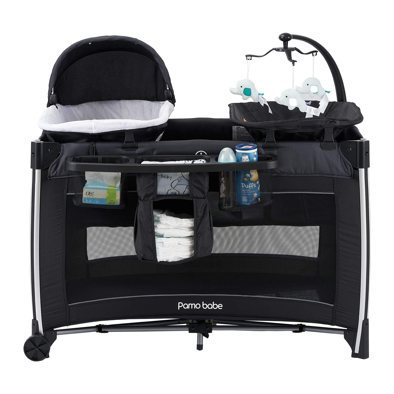 Pamo Babe 4 in 1 Portable Baby Crib Deluxe Nursery Center - UZIS Sports