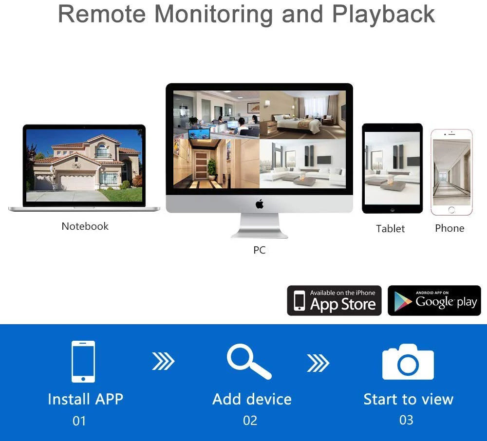Firstrend 1080P 8CH Wireless Home Security Systems - UZIS Sports