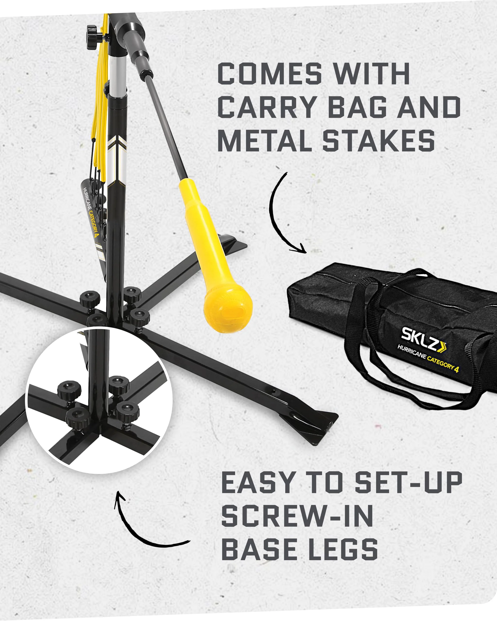 SKLZ Hurricane Batting Swing Trainer for Baseball & Softball - UZIS Sports