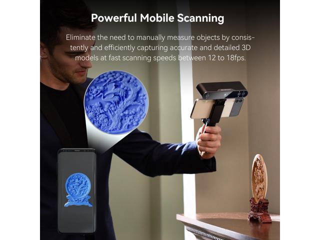 Revopoint MIRACO Standalone 3D Scanner - 0.02mm Precision, Full-Color Handheld Imaging, 5000mAh Battery for 3D Printing - UZIS Sports
