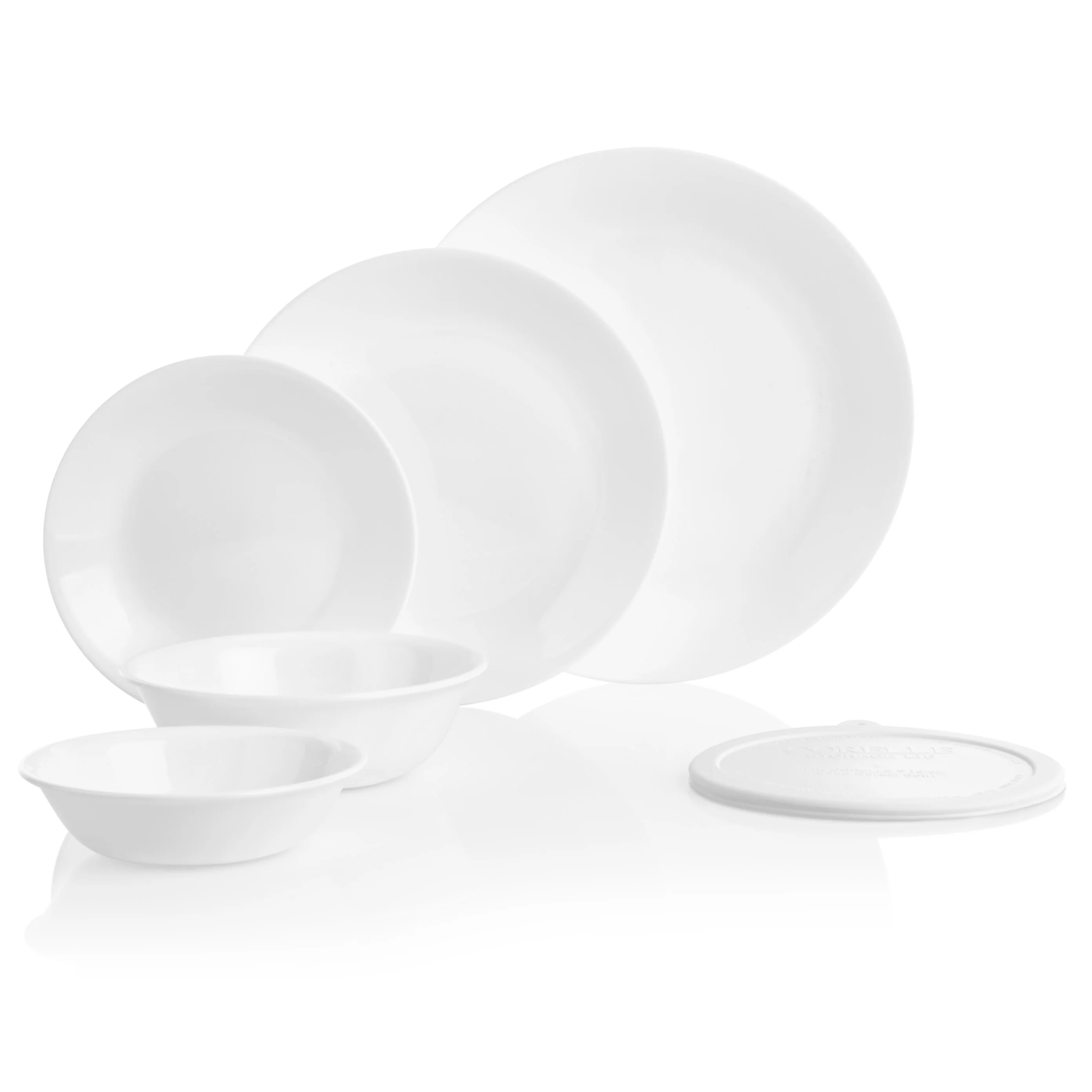 Corelle 66-Piece Winter Frost White Glass Dinnerware Set (Service for 12) - UZIS Sports