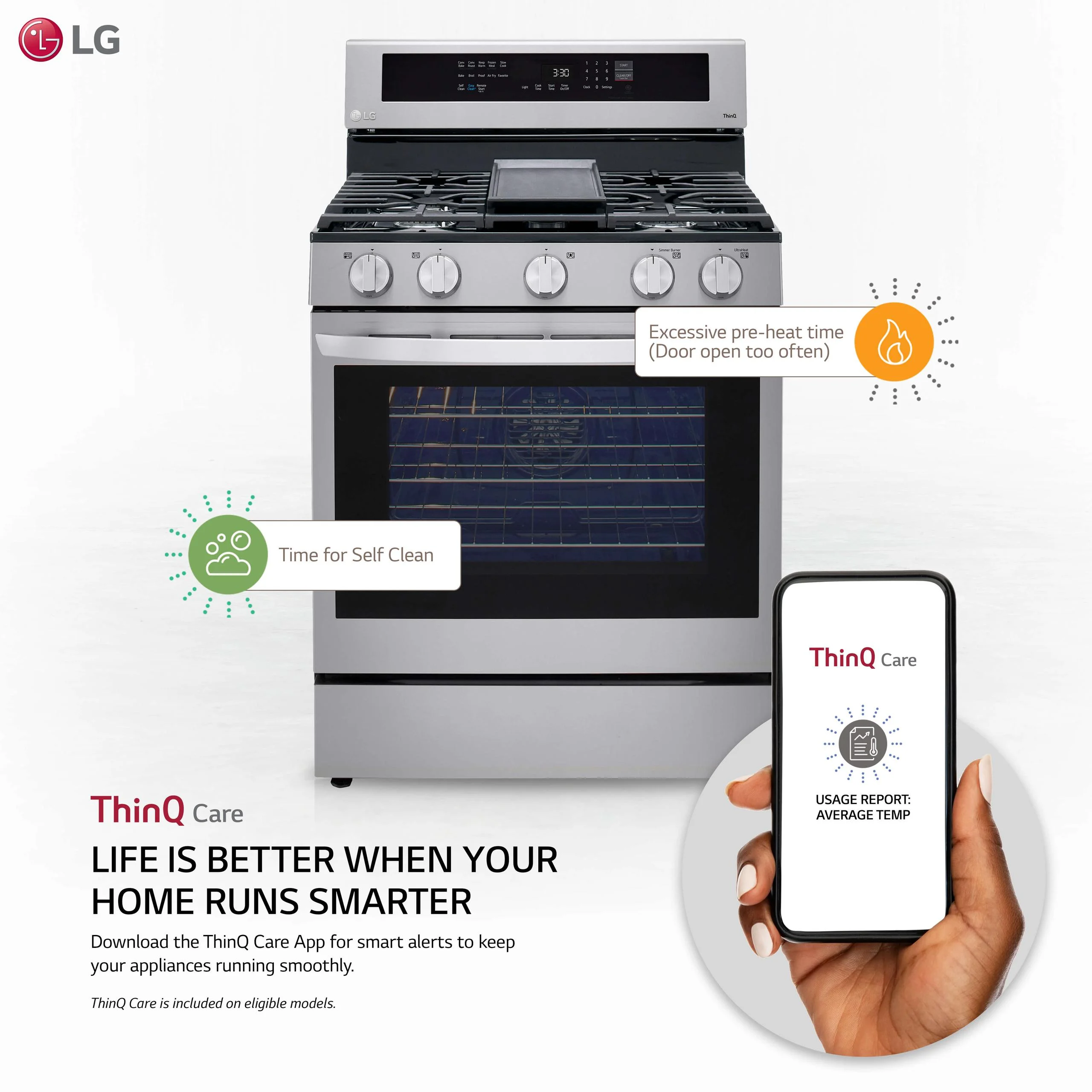 LG LRGL5825F 5.8 Cu. Ft. Stainless Steel Gas Range with Air Fry - UZIS Sports