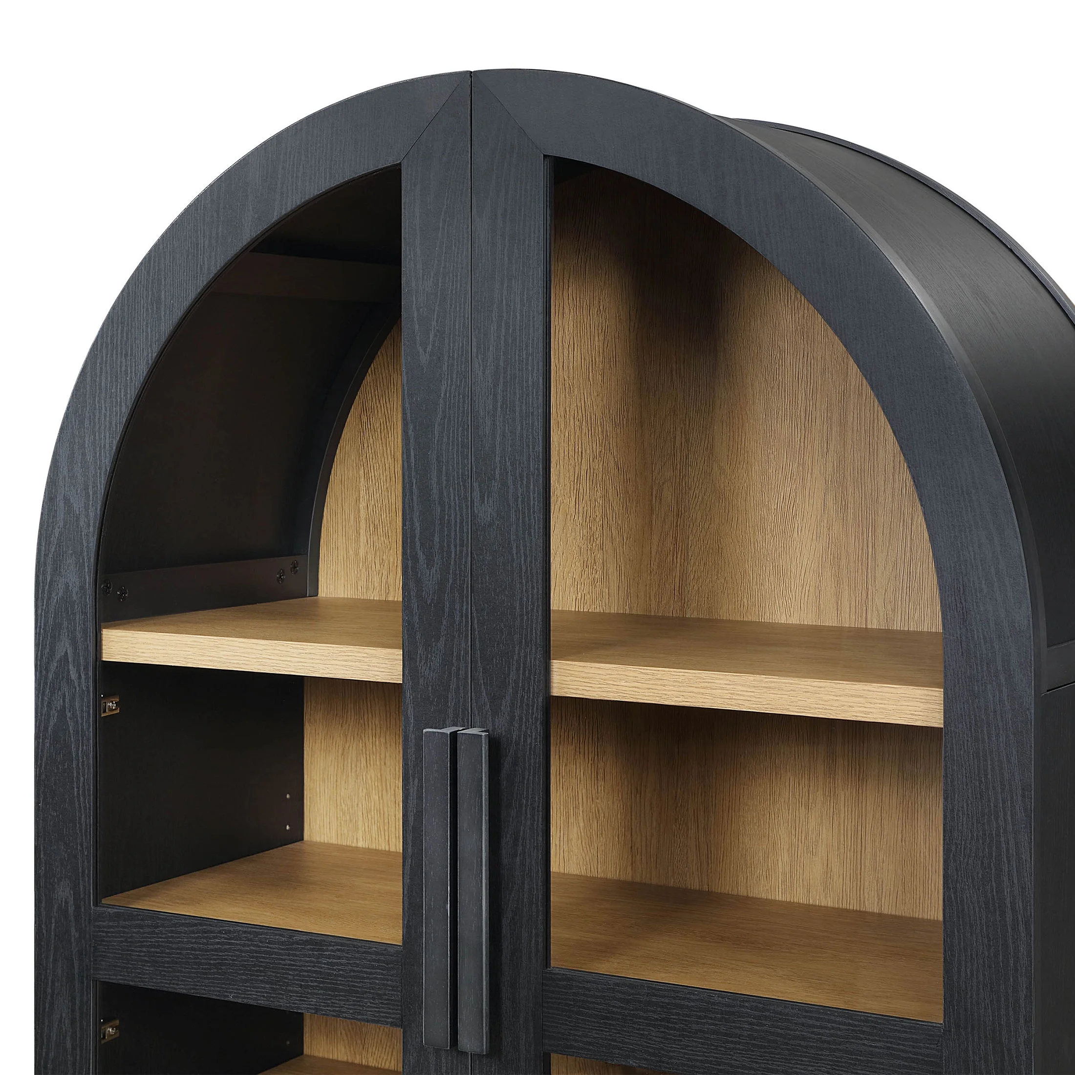 Better Homes & Gardens Juliet Solid Wood Frame Arc Cabinet, Black Finish - UZIS Sports