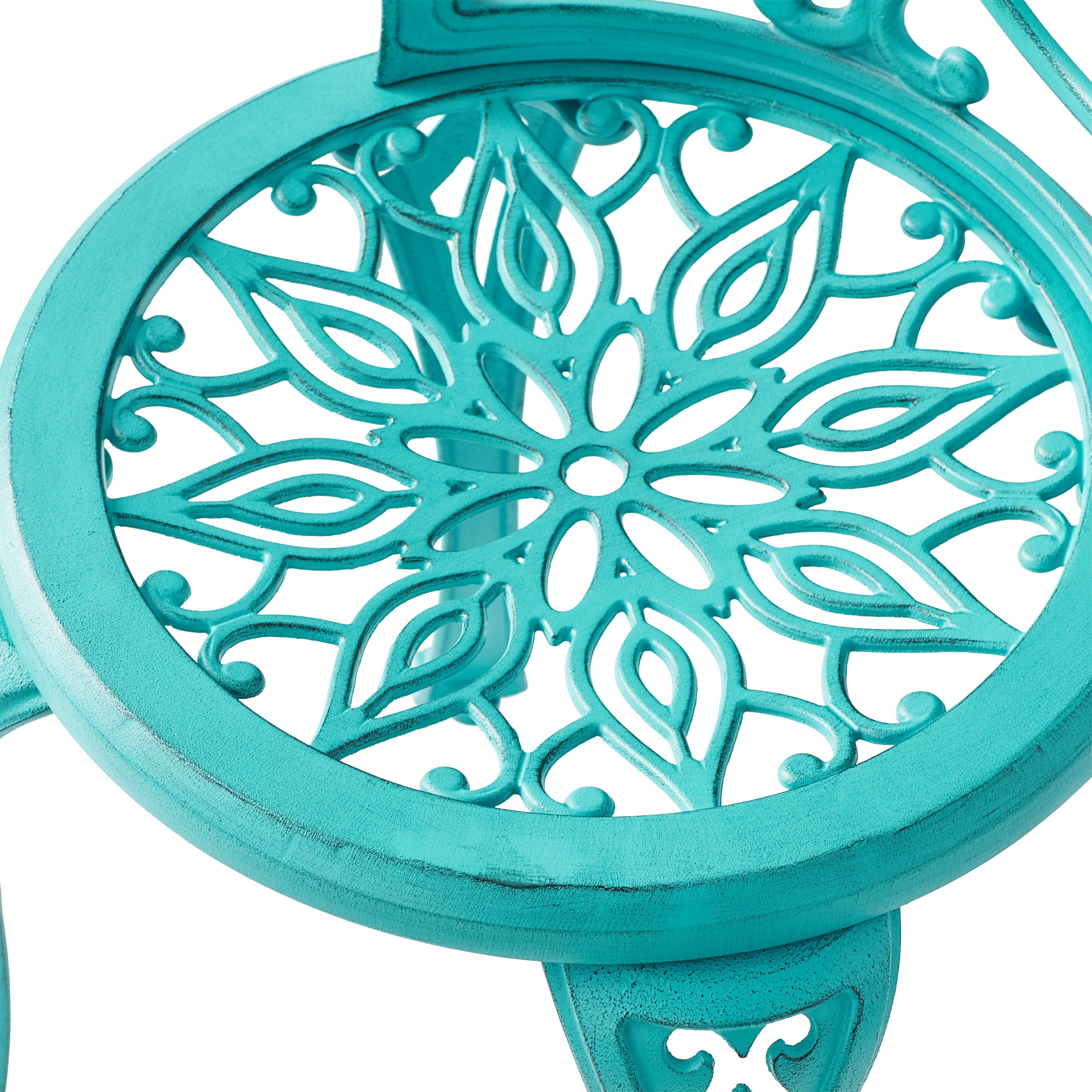 The Pioneer Woman Goldie 3-Piece Cast Aluminum Garden Bistro Set, Teal - UZIS Sports