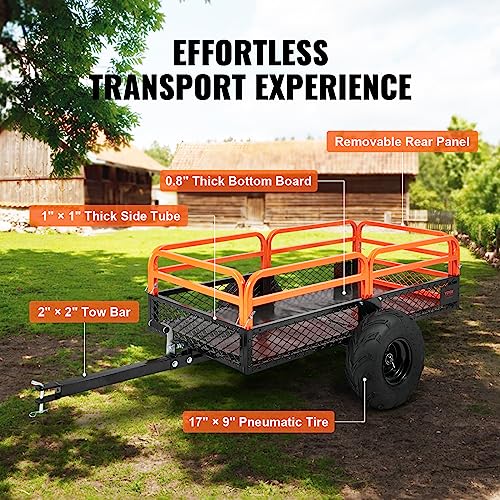 VEVOR ATV Trailer 1500lbs Tractor - UZIS Sports