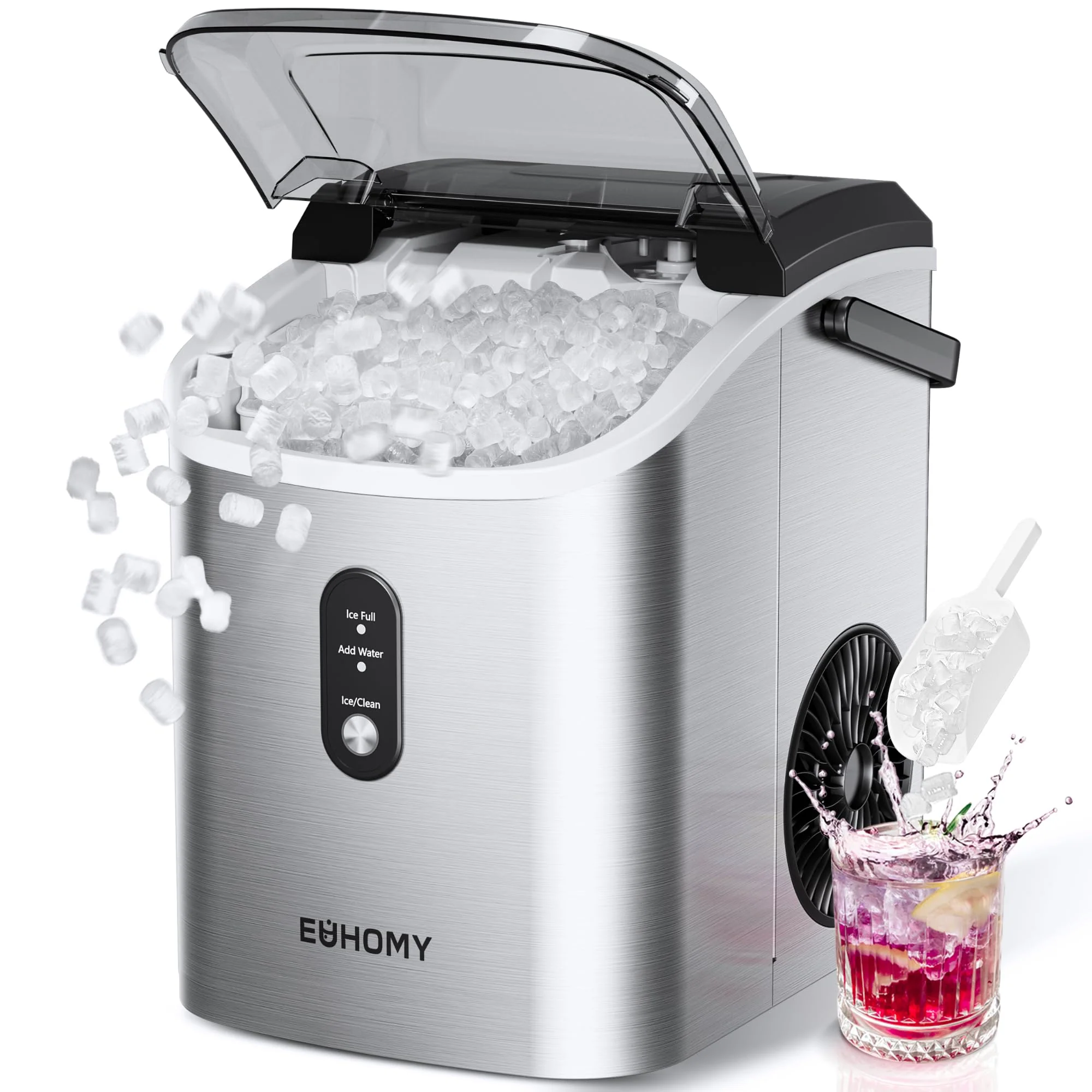 EUHOMY Nugget Ice Maker Countertop with Handle - UZIS Sports