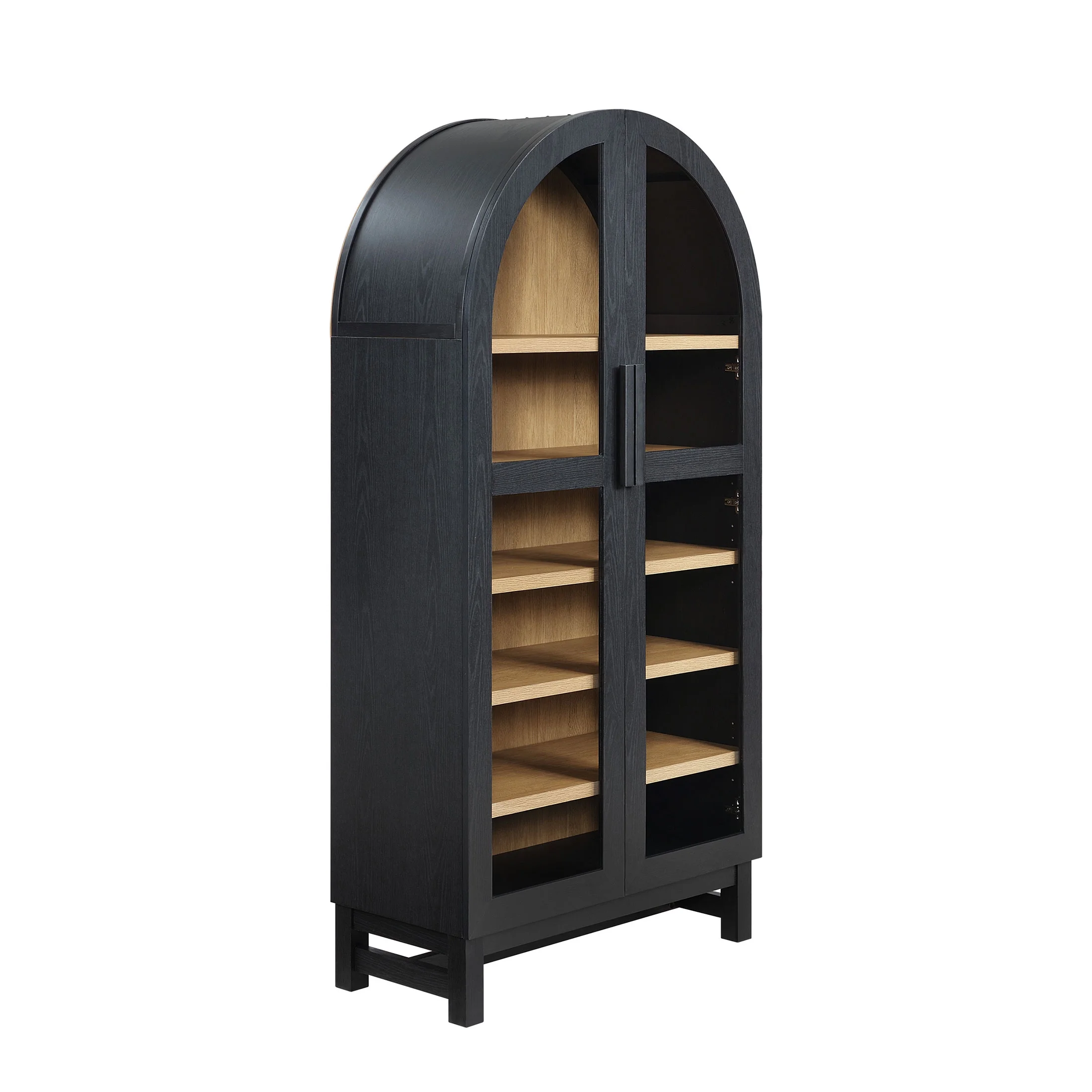 Better Homes & Gardens Juliet Solid Wood Frame Arc Cabinet, Black Finish - UZIS Sports