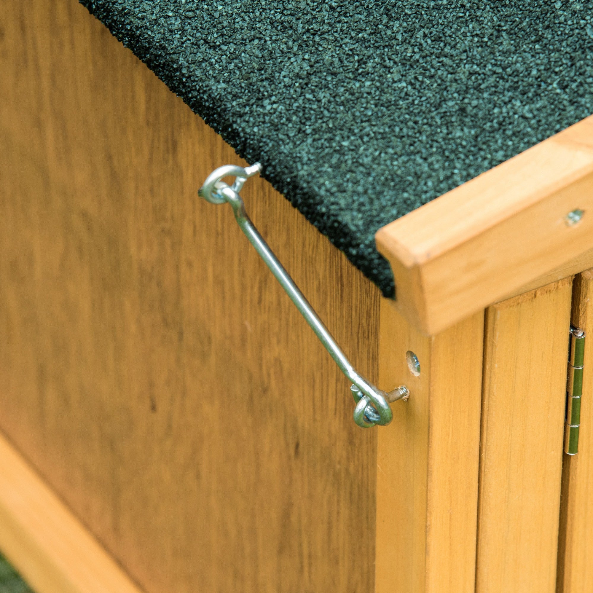 Pawhut Solid Wood Rabbit Hutch with 2 House Levels and Patio Space, Easy Clean - UZIS Sports