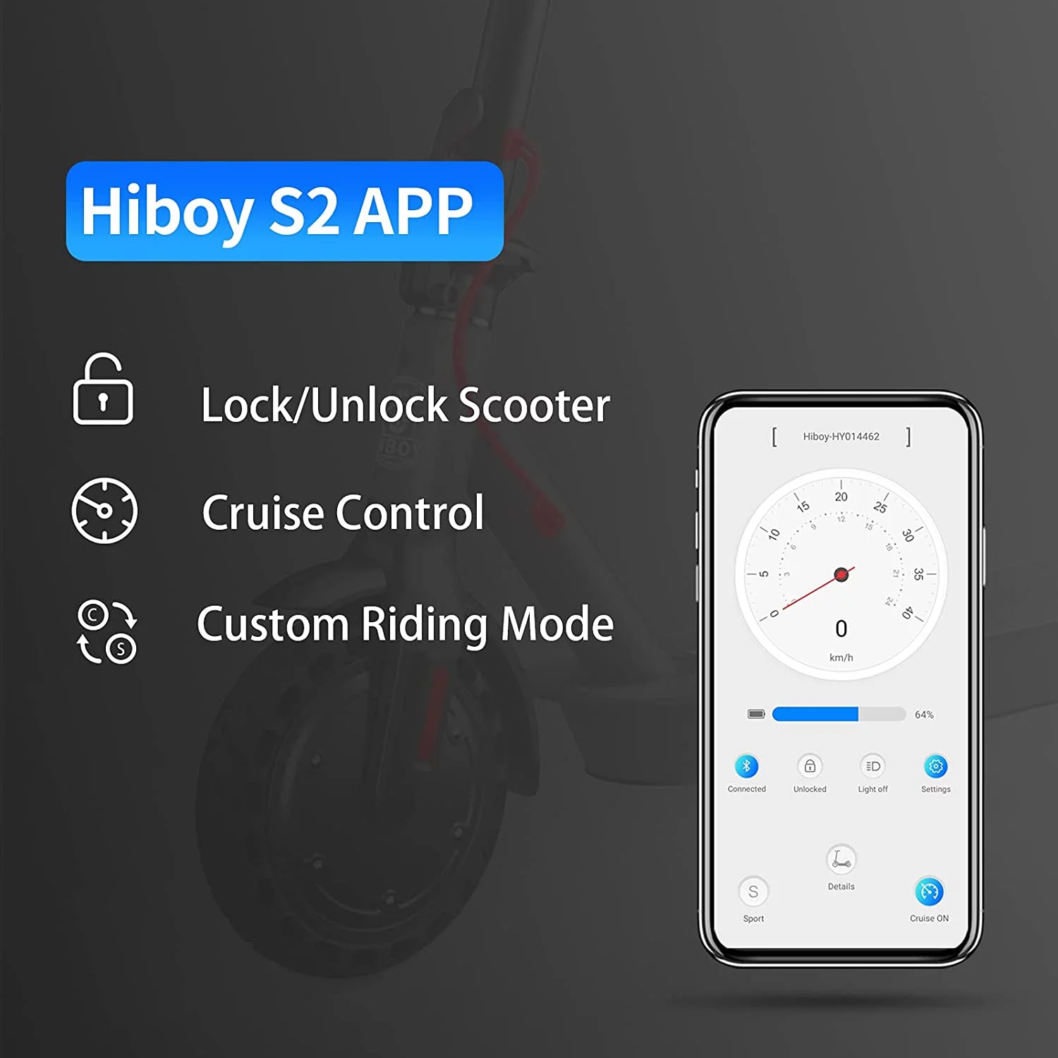 Hiboy S2 Electric Scooter for Adults - 19 MPH Max Speed, 17 Miles Range, 8.5