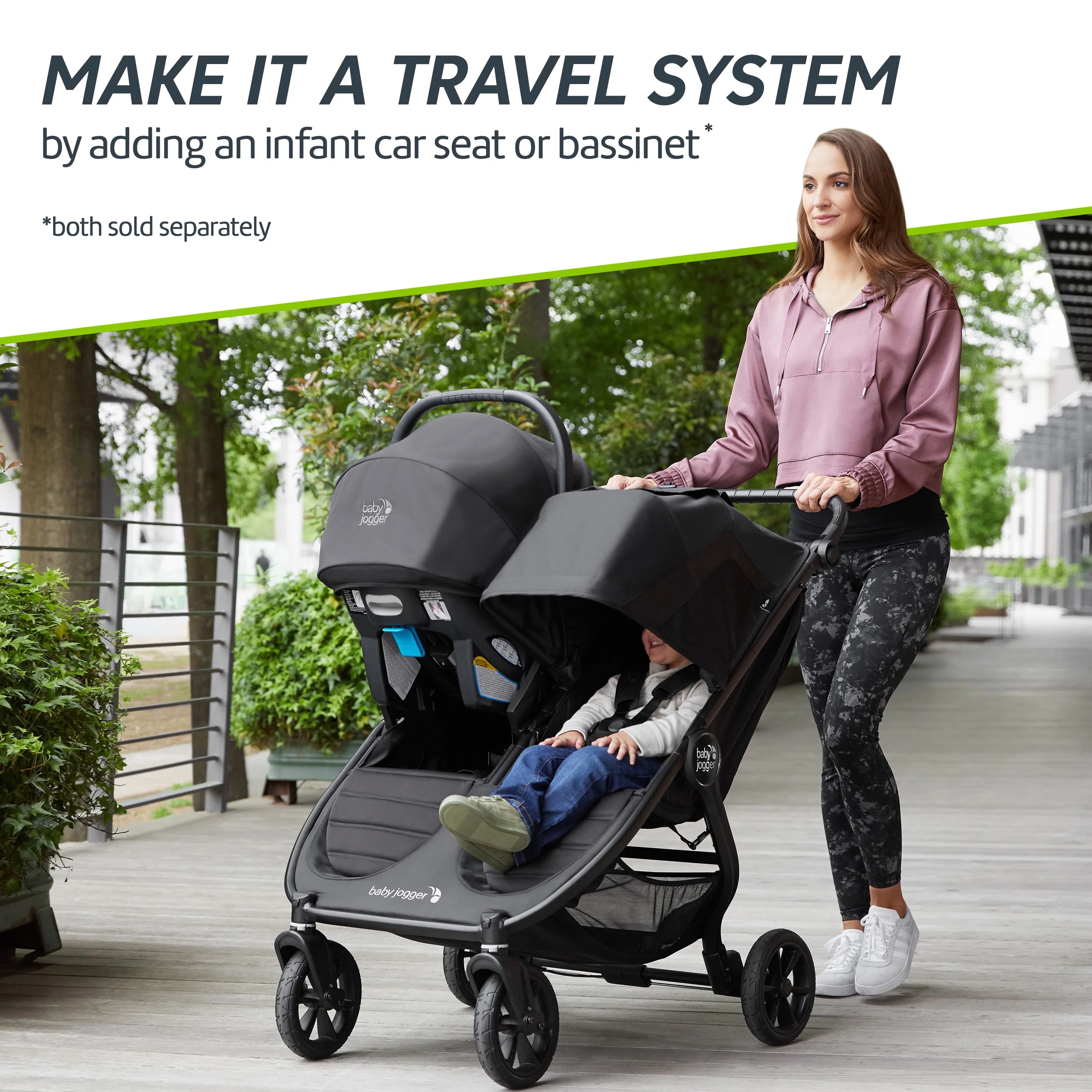 Baby Jogger® City Mini® GT2 Double Stroller, Jet - UZIS Sports